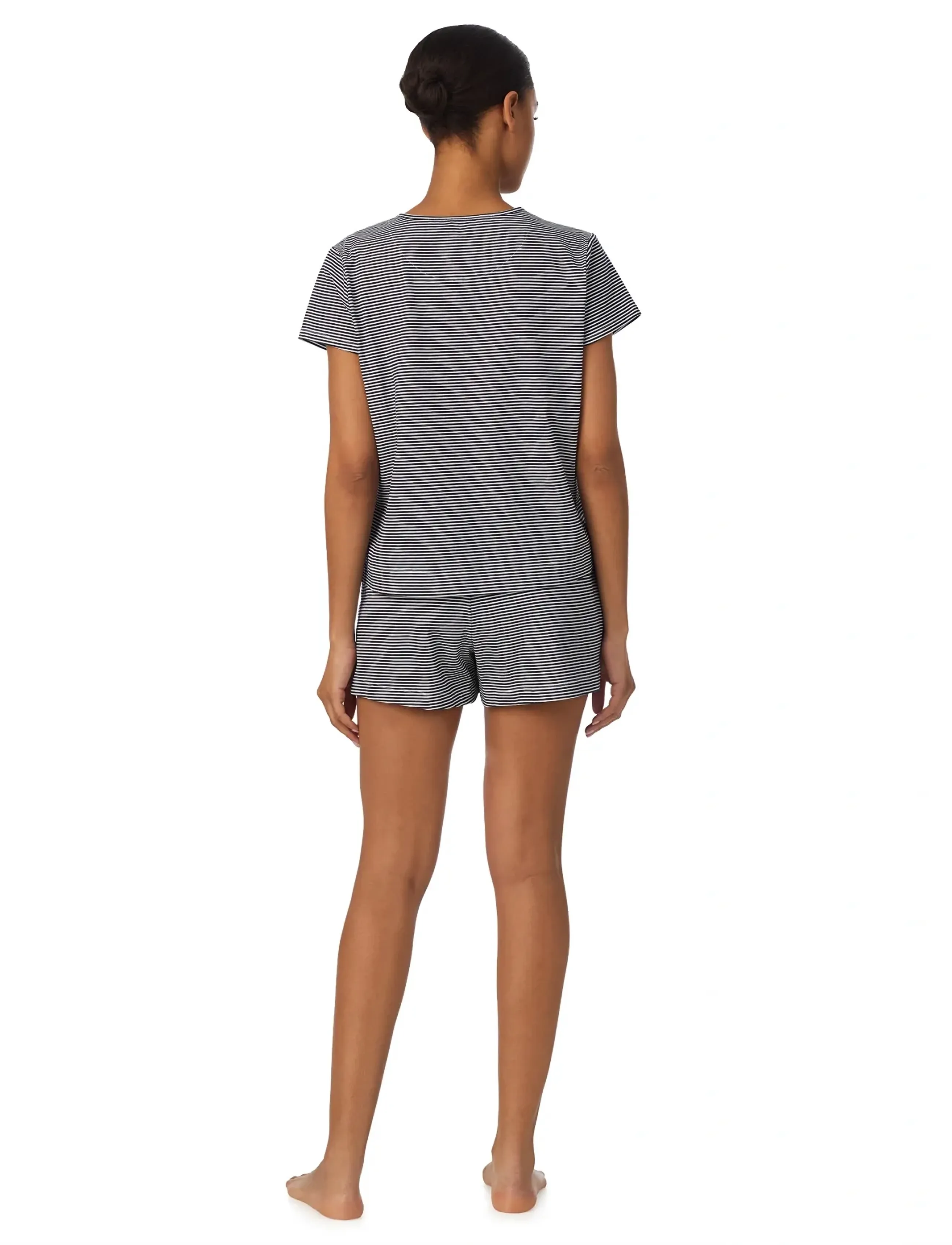 Lauren Ralph Lauren Homewear - LRL S/s crew nk boxer pj set - pyjamas - dark blue stripe - 5
