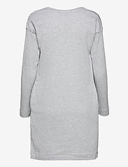 Lauren Ralph Lauren Homewear - LRL L/S SCOOP NK SLEEPTEE GREY STRIPE - syntymäpäivälahjat - grey stripe - 1