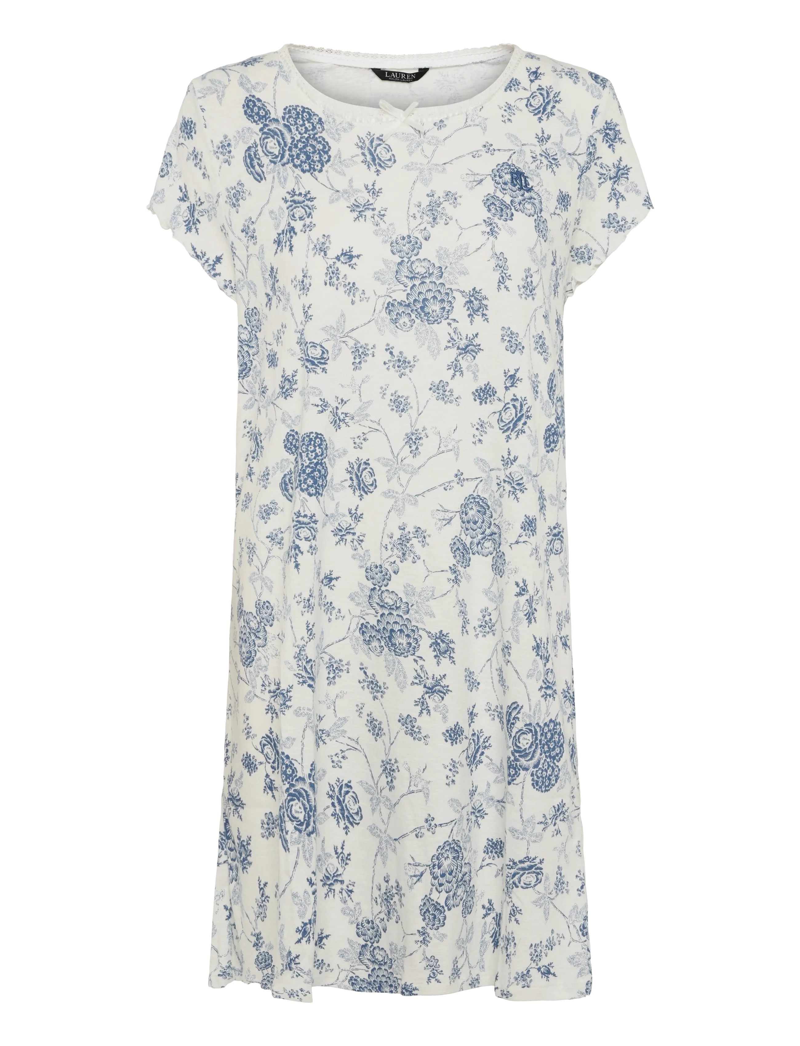 Lauren Ralph Lauren Homewear LRL Short sl. Lace gown - Öösärgid - IVORY FLORAL / cream