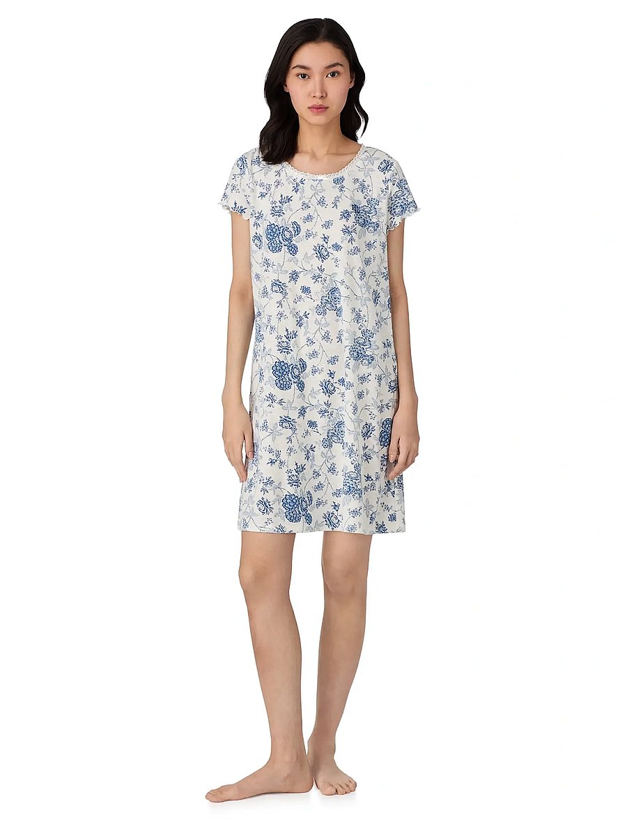 Lauren Ralph Lauren Homewear - LRL Short sl. Lace gown - Öösärgid - ivory floral - 0