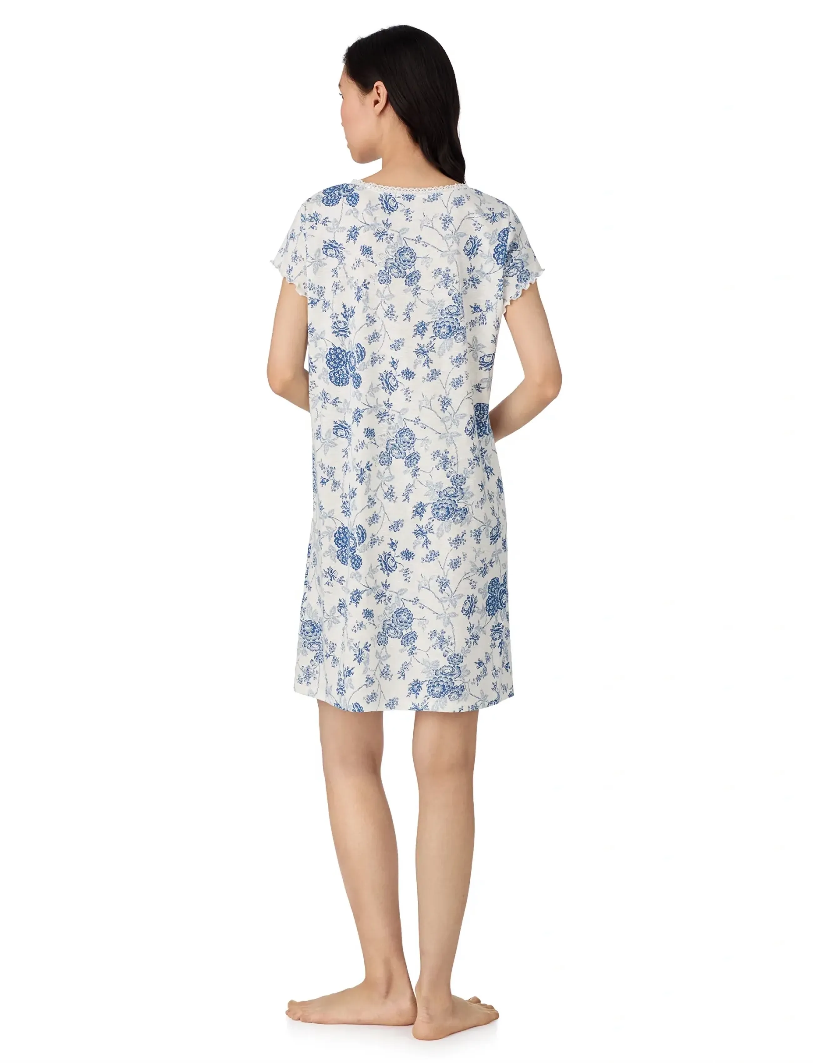 Lauren Ralph Lauren Homewear - LRL Short sl. Lace gown - Öösärgid - ivory floral - 3
