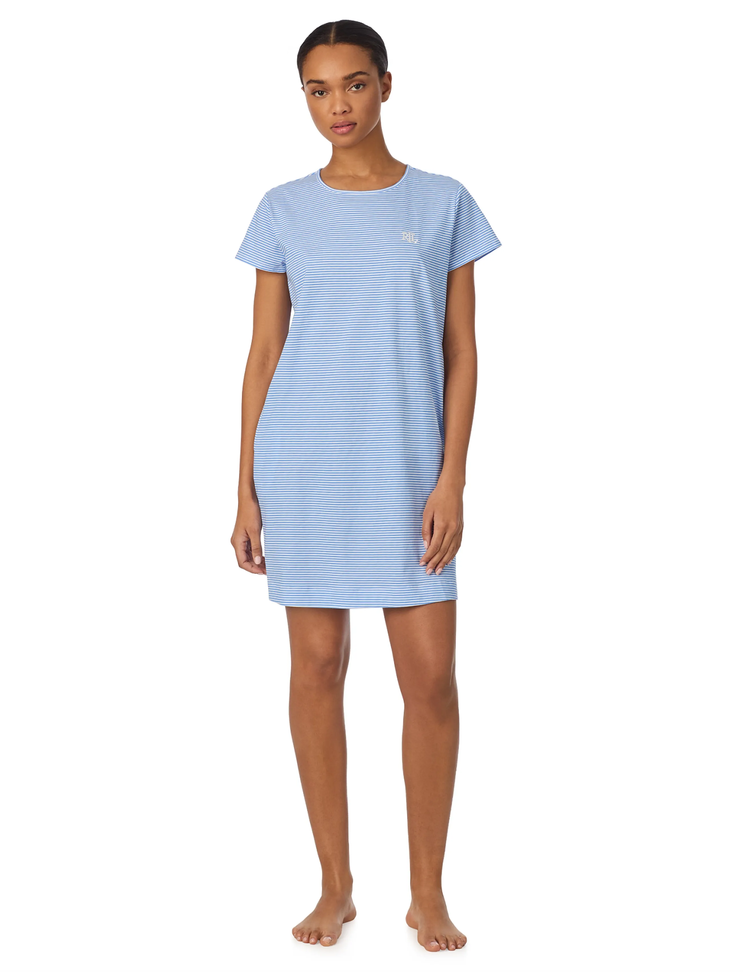 Lauren Ralph Lauren Homewear LRL S/s crew nk sleeptee - Last chance - BLUE STRIPE / blue