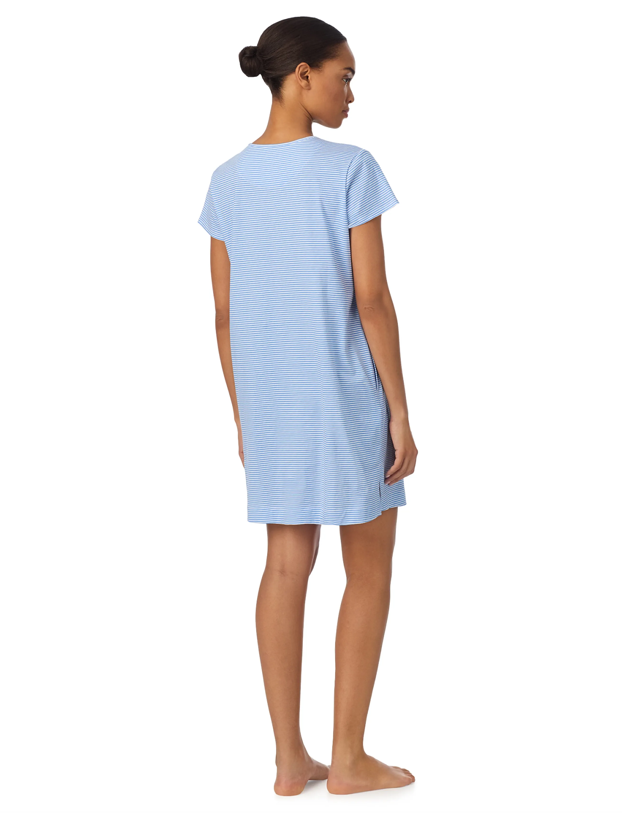 Lauren Ralph Lauren Homewear - LRL S/s crew nk sleeptee - t-shirtklänningar - blue stripe - 3