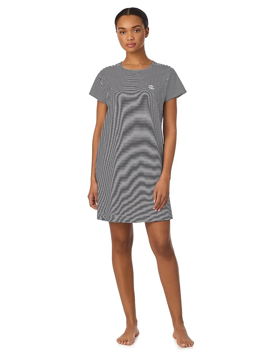 Lauren Ralph Lauren Homewear - LRL S/s crew nk sleeptee - t-shirt-kleider - dark blue stripe - 0