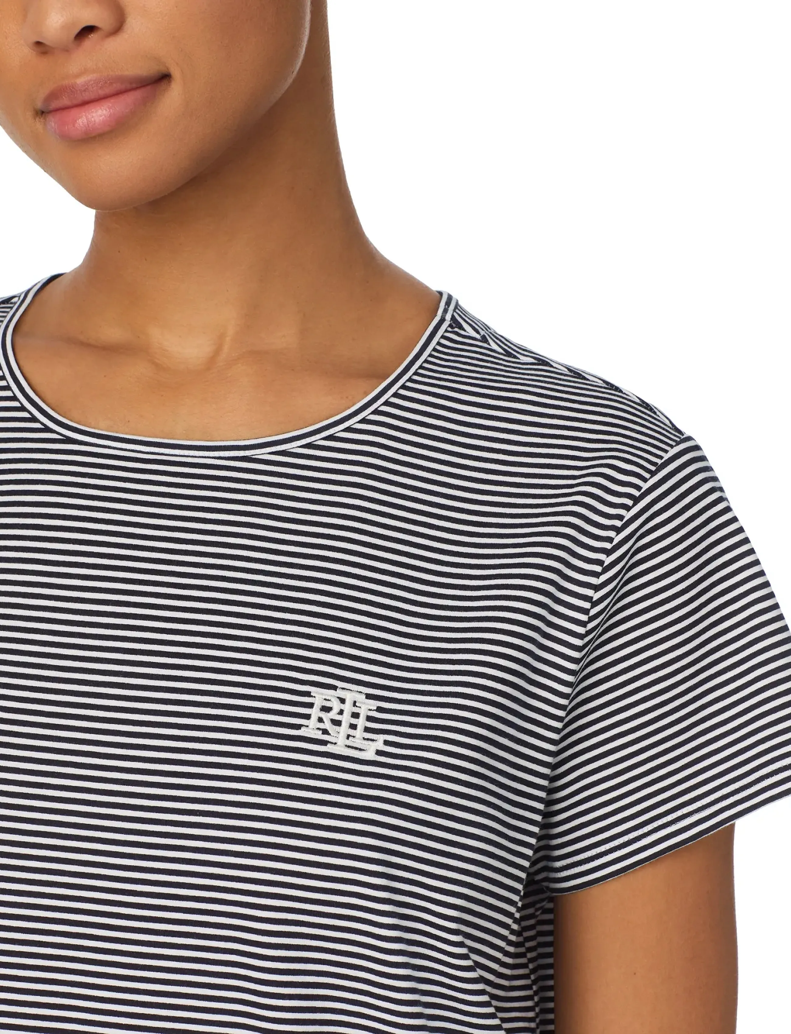 Lauren Ralph Lauren Homewear - LRL S/s crew nk sleeptee - t-shirt-kleider - dark blue stripe - 4