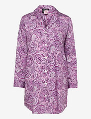 Lauren Ralph Lauren Homewear - LRL   L/S  SLEEPSHIRT PURPLE PT - Överdelar - purple pt - 0