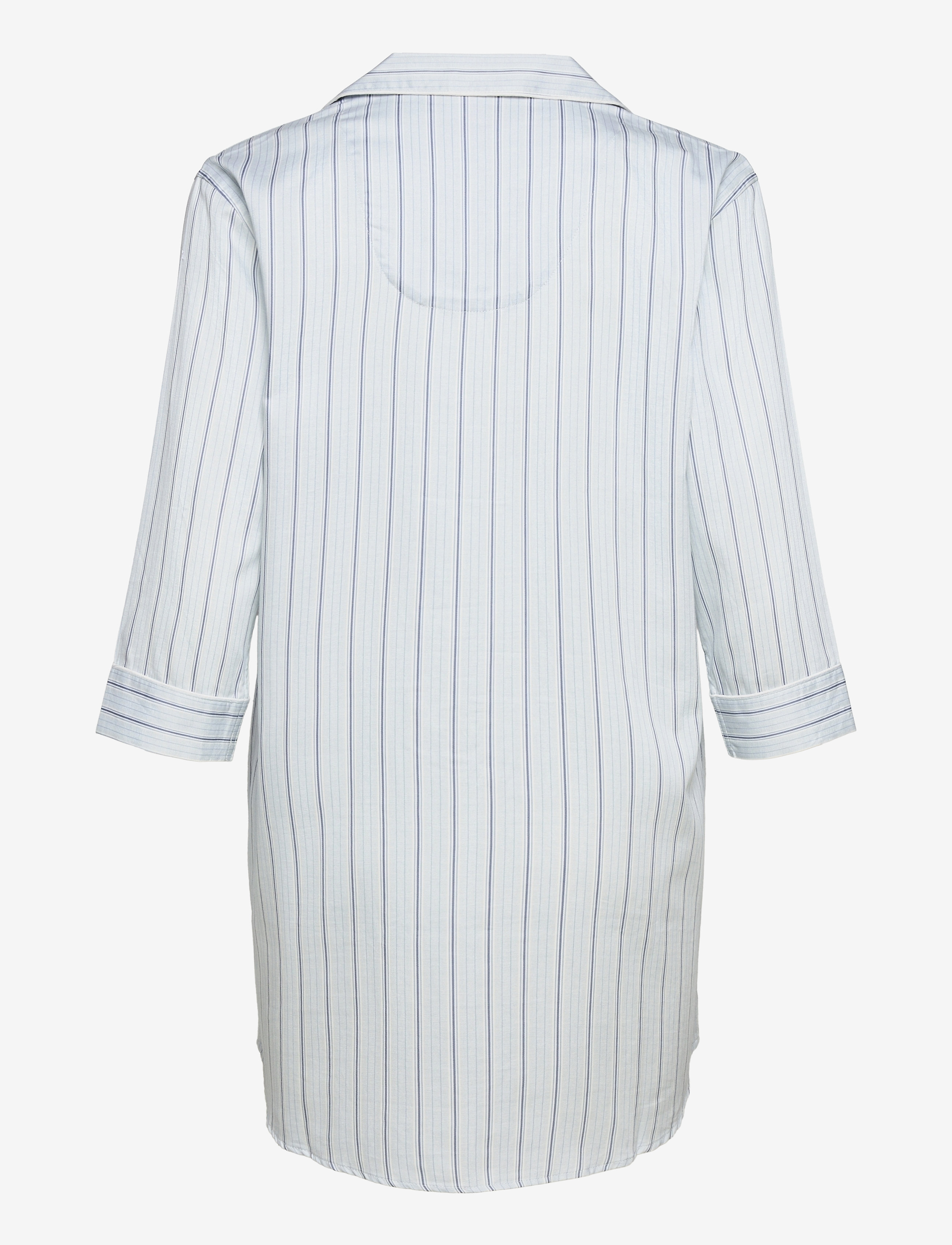 Lauren Ralph Lauren Homewear - LRL NOTCH COLLAR SLEEPSHIRT 3/4 SL. - blue stripe - 1