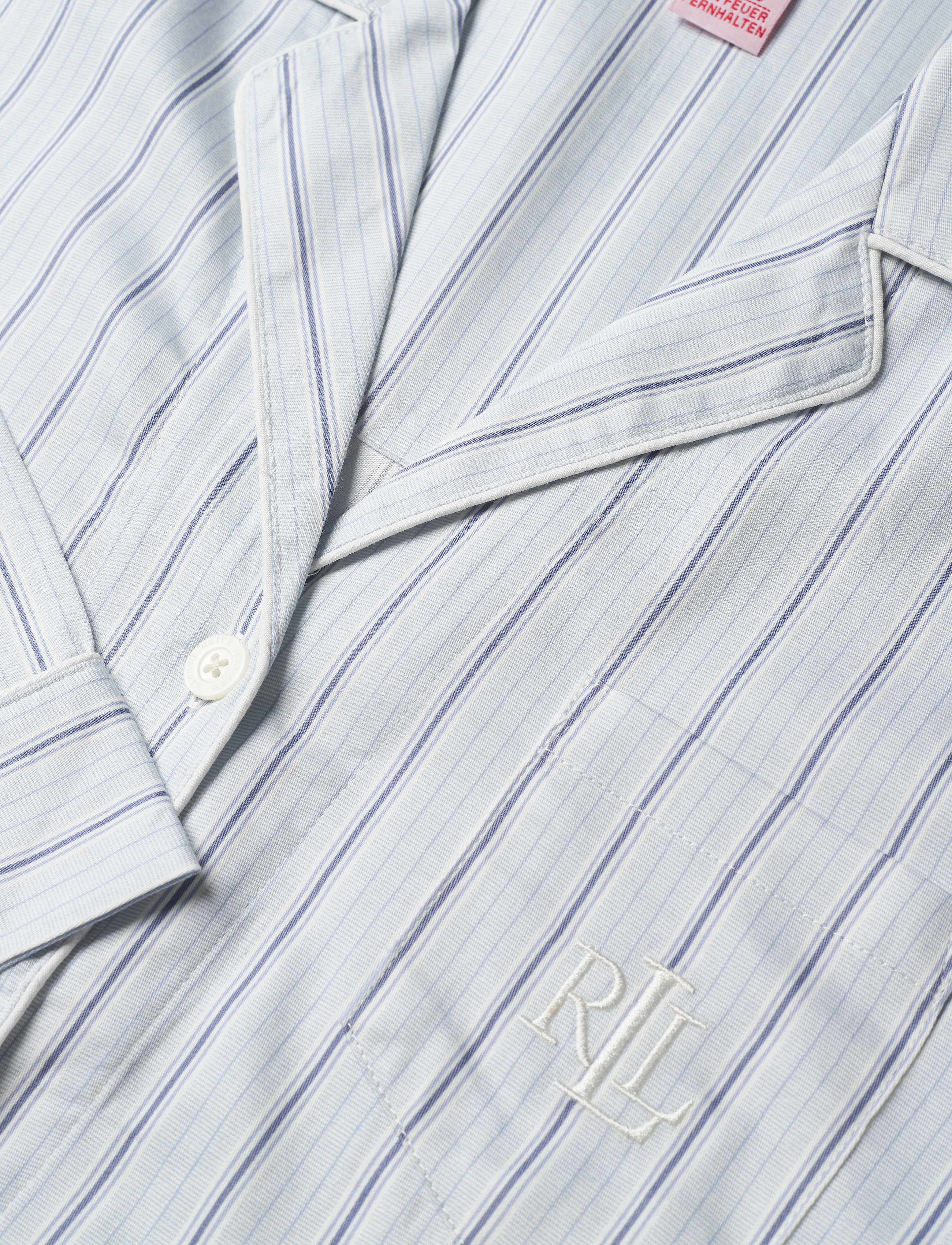 Lauren Ralph Lauren Homewear - LRL NOTCH COLLAR SLEEPSHIRT 3/4 SL. - blue stripe - 2