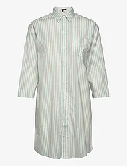 Lauren Ralph Lauren Homewear - LRL 3/4 SL ROLL TAB HIS SLEEPSHIRT - women - mint stripe - 0