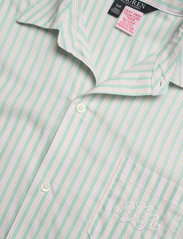 Lauren Ralph Lauren Homewear - LRL 3/4 SL ROLL TAB HIS SLEEPSHIRT - pysjoverdeler - mint stripe - 4