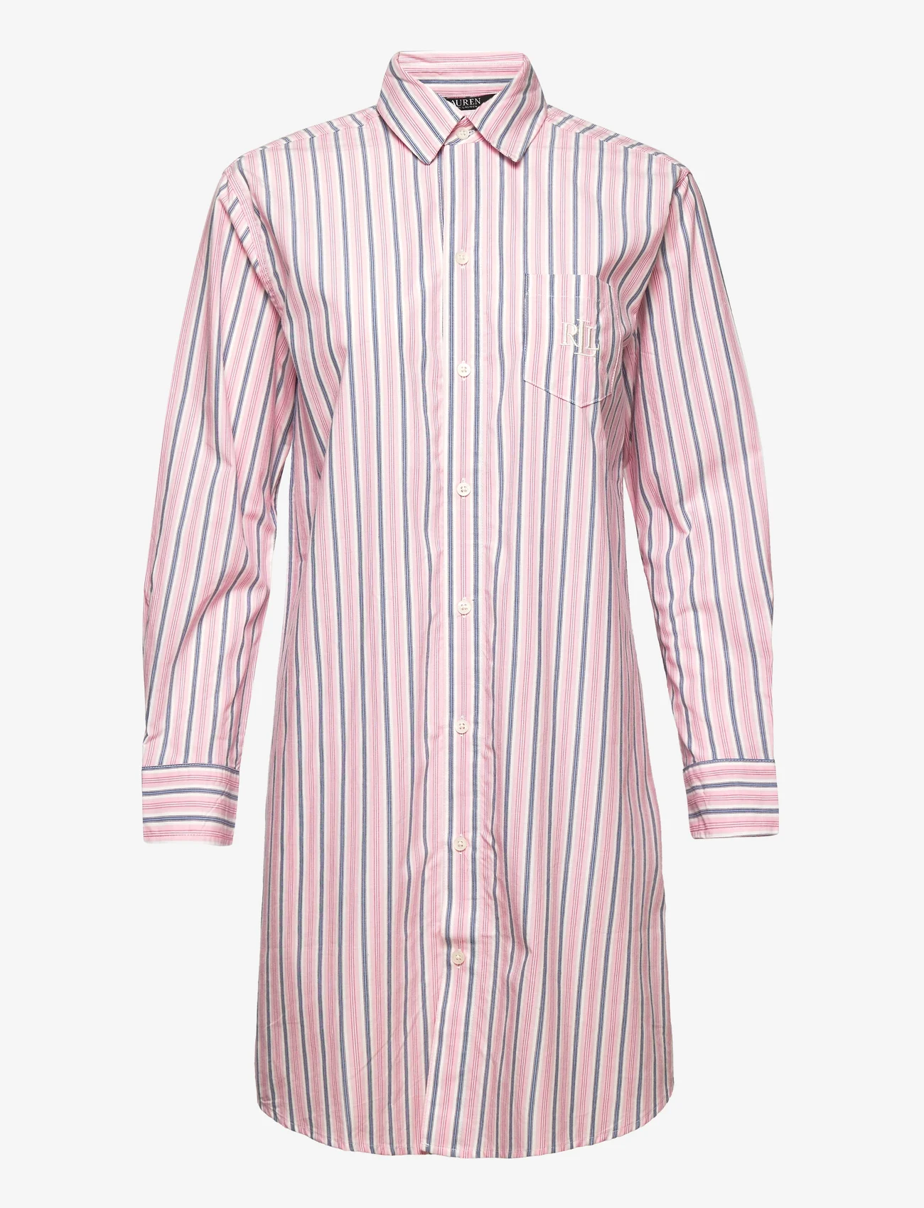 Lauren Ralph Lauren Homewear - LRL L/S HIS SLEEPSHIRT - födelsedagspresenter - pink stripe - 0