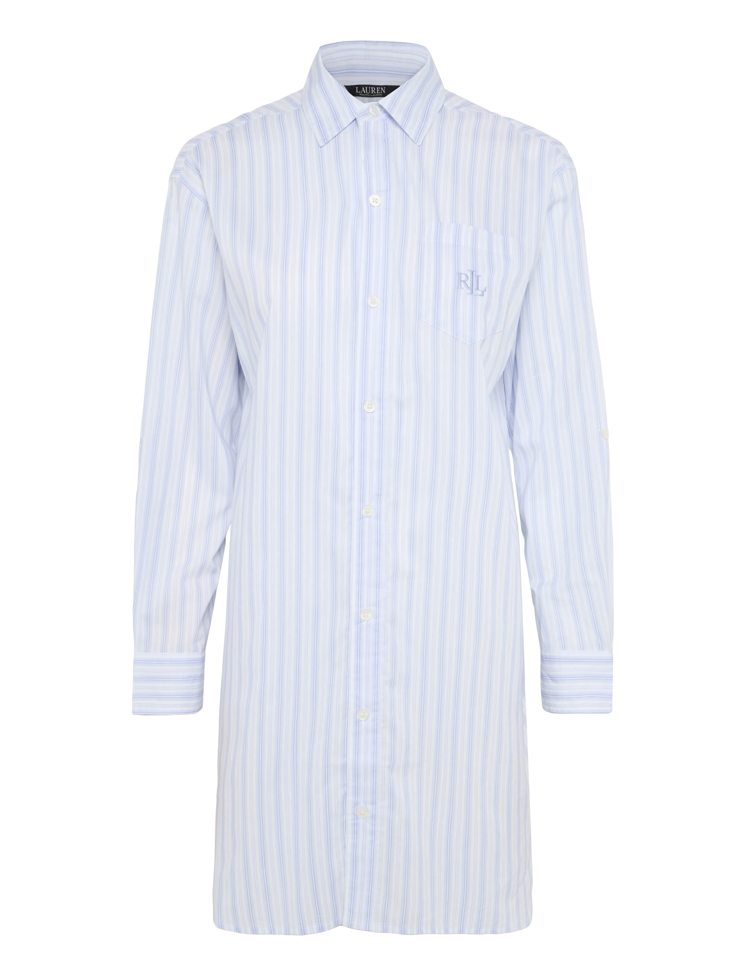 Lauren Ralph Lauren Homewear LRL L/s roll tab his sleepshirt - Unterwäsche - BLUE STRIPE / blue