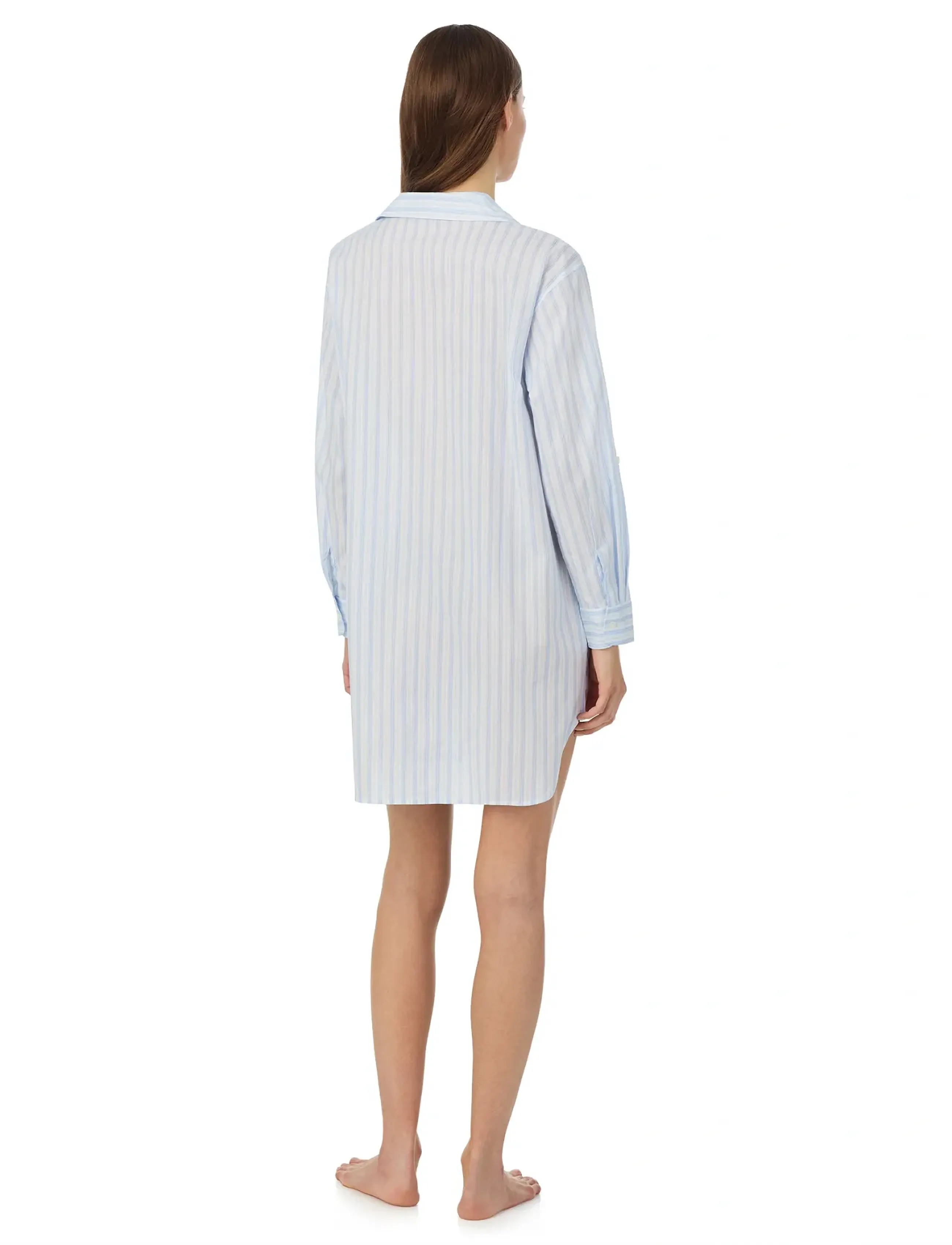 Lauren Ralph Lauren Homewear - LRL L/s roll tab his sleepshirt - chemises de nuit - blue stripe - 3