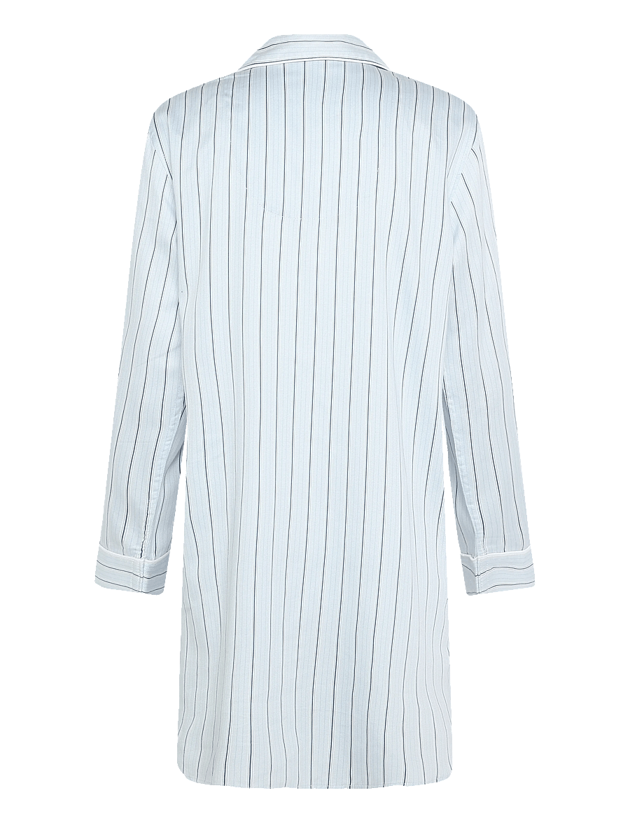 Lauren Ralph Lauren Homewear - LRL L/s notch collar sleepshirt - nachthemden - blue stripe - 1