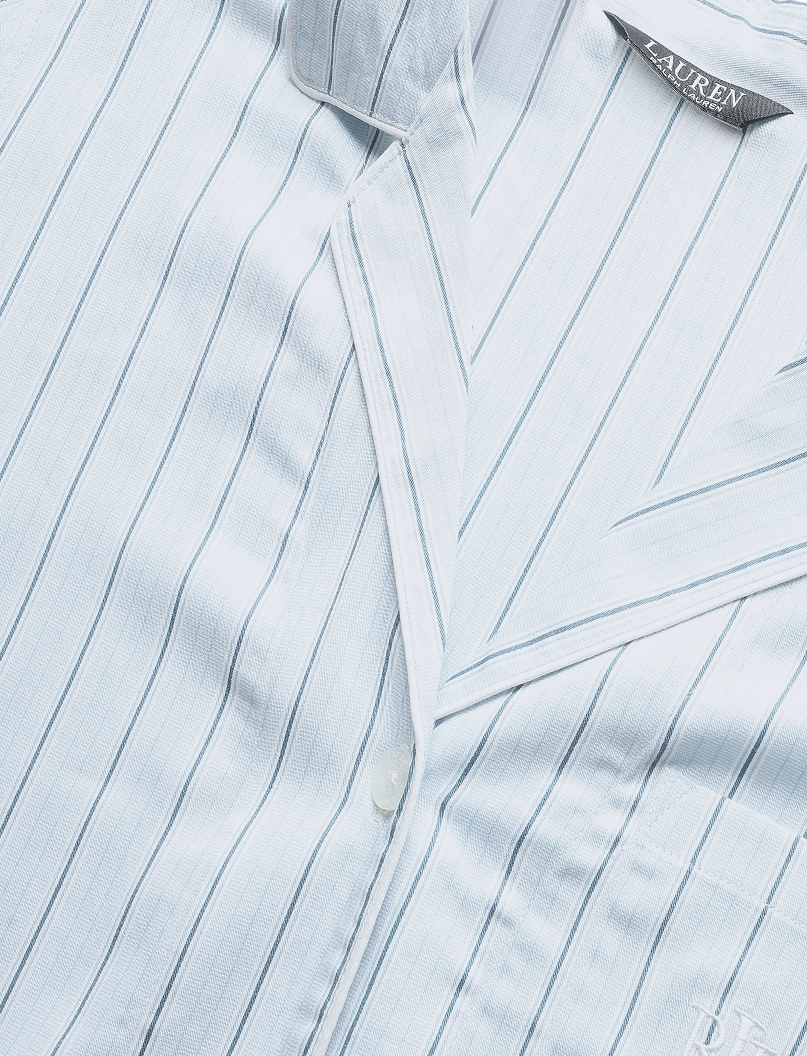 Lauren Ralph Lauren Homewear - LRL L/s notch collar sleepshirt - nachthemden - blue stripe - 2