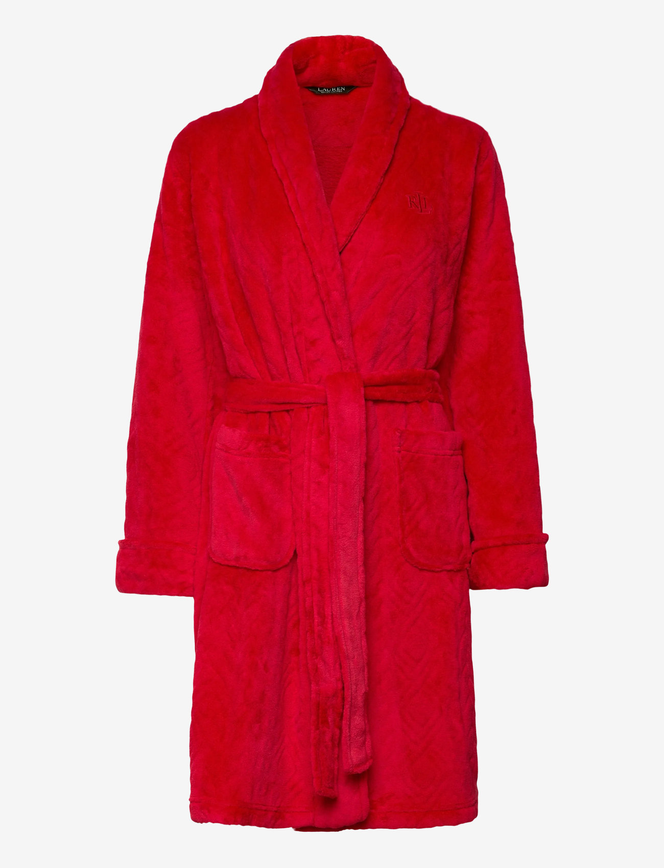 Lauren Ralph Lauren Homewear - LRL L/s shawl collar short robe - halāti - red - 1