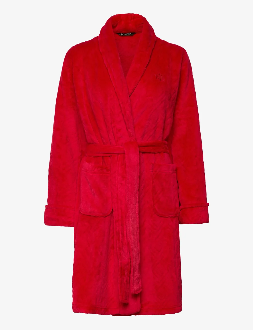 Lauren Ralph Lauren Homewear - LRL L/s shawl collar short robe - Öö- ja puhkerõivad - red - 1