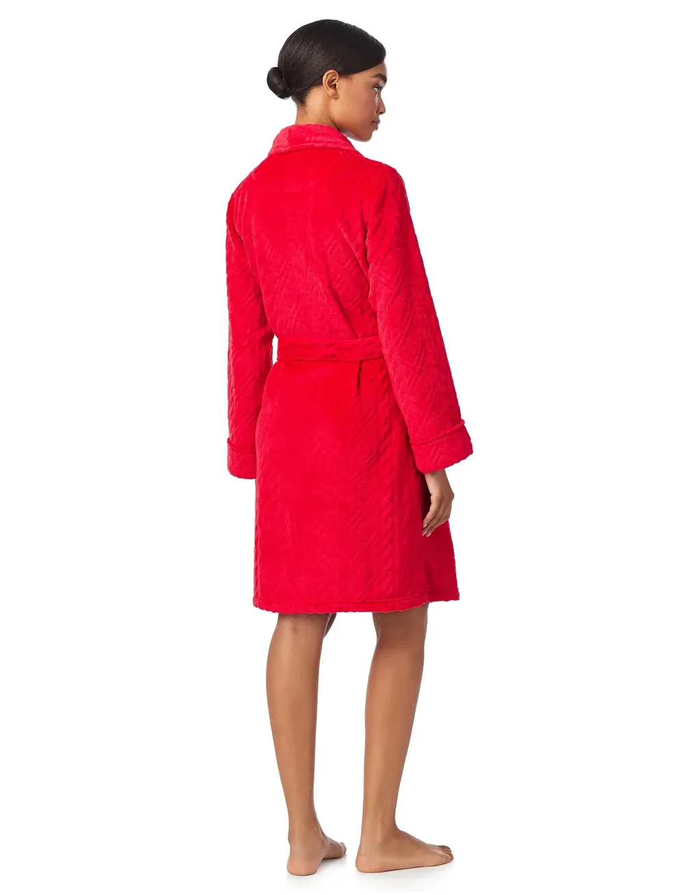 Lauren Ralph Lauren Homewear - LRL L/s shawl collar short robe - Öö- ja puhkerõivad - red - 4