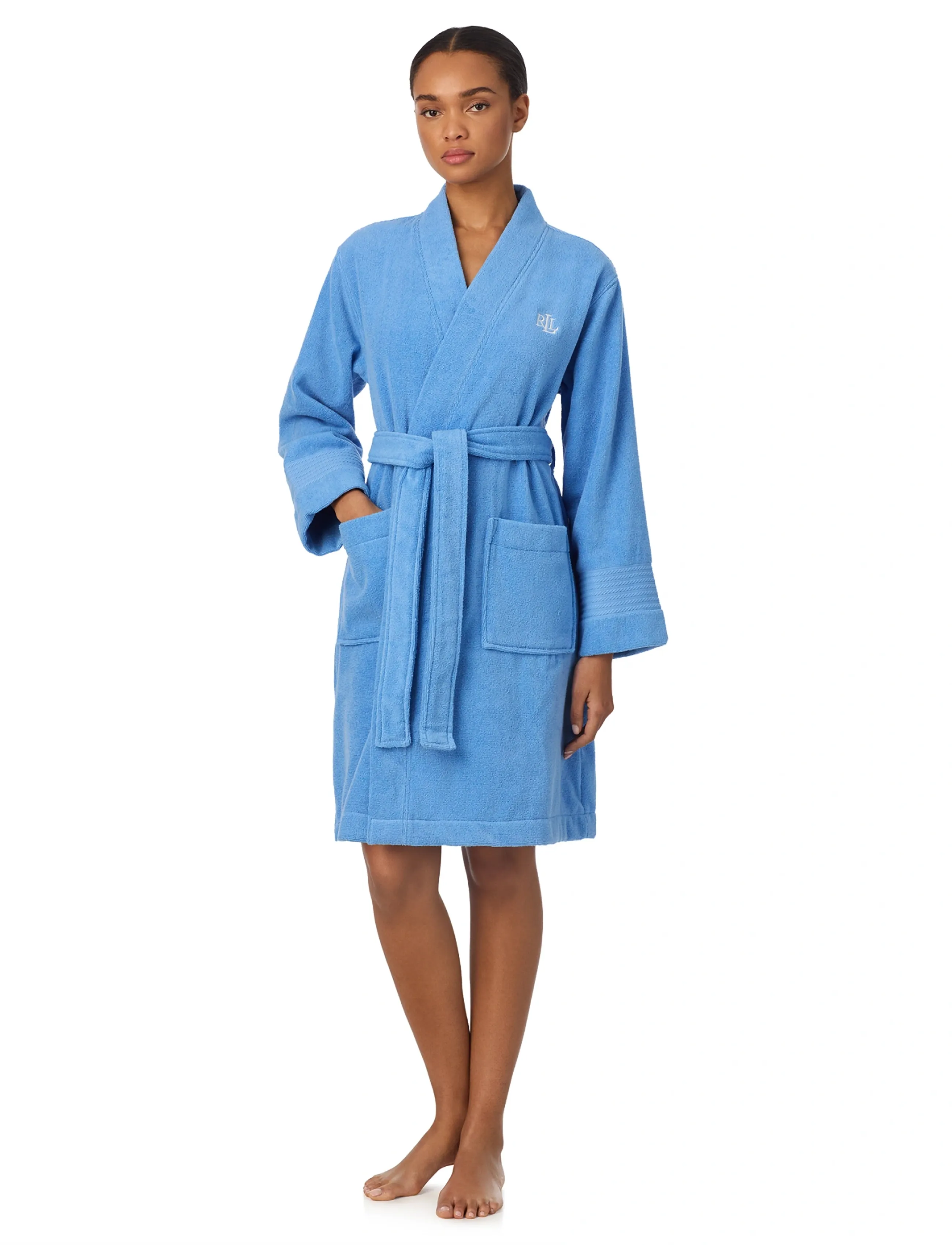 Lauren Ralph Lauren Homewear LRL L/s Greenwich robe - Ralph Lauren - MID BLUE / blue