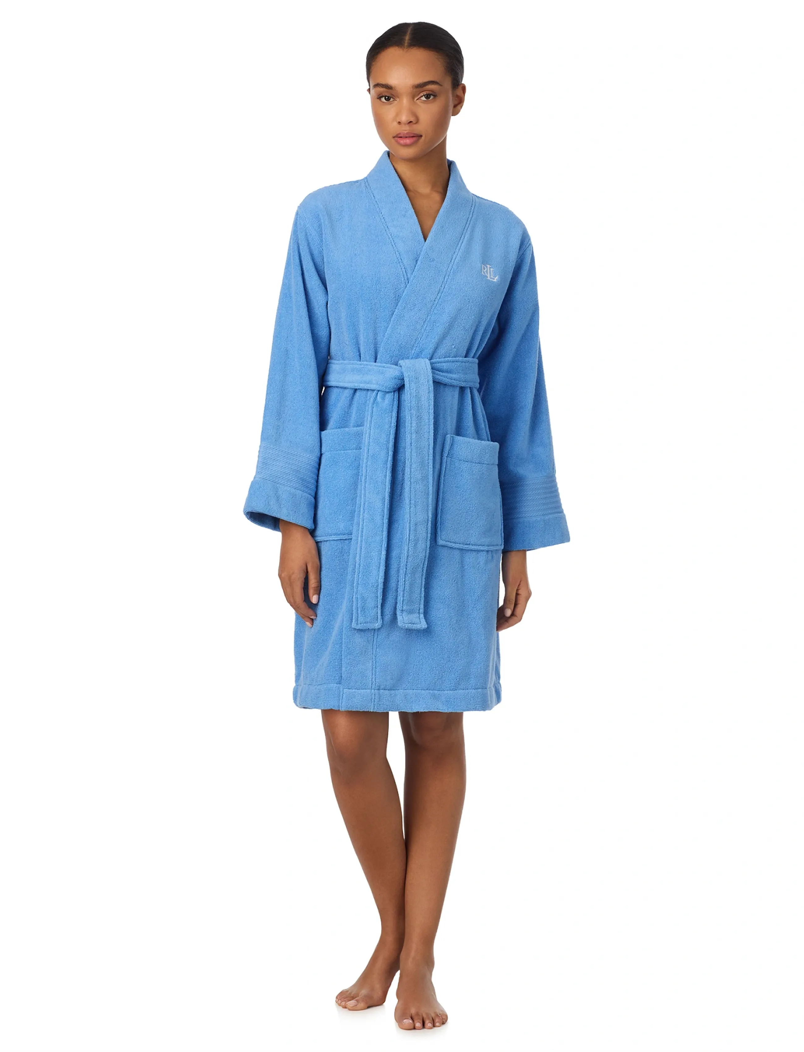 Lauren Ralph Lauren Homewear - LRL L/s Greenwich robe - morgenkåber - mid blue - 3