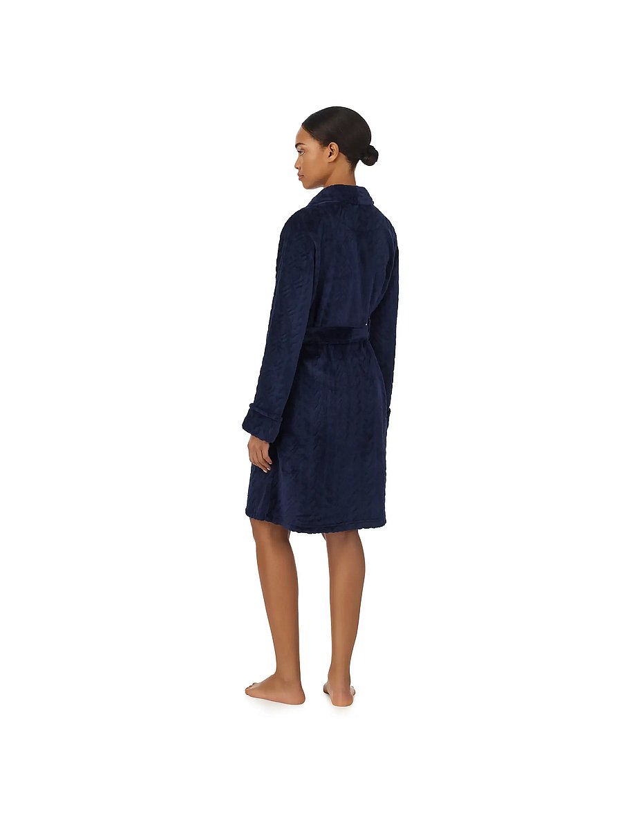 Lauren Ralph Lauren Homewear - LRL L/s shawl collar short robe - bademäntel - navy - 3