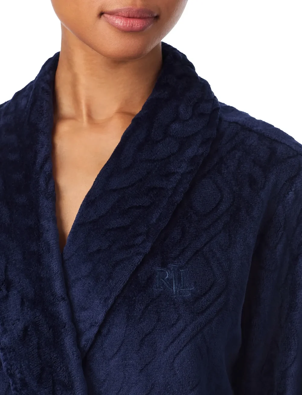 Lauren Ralph Lauren Homewear - LRL L/s shawl collar long robe - Öö- ja puhkerõivad - navy - 4