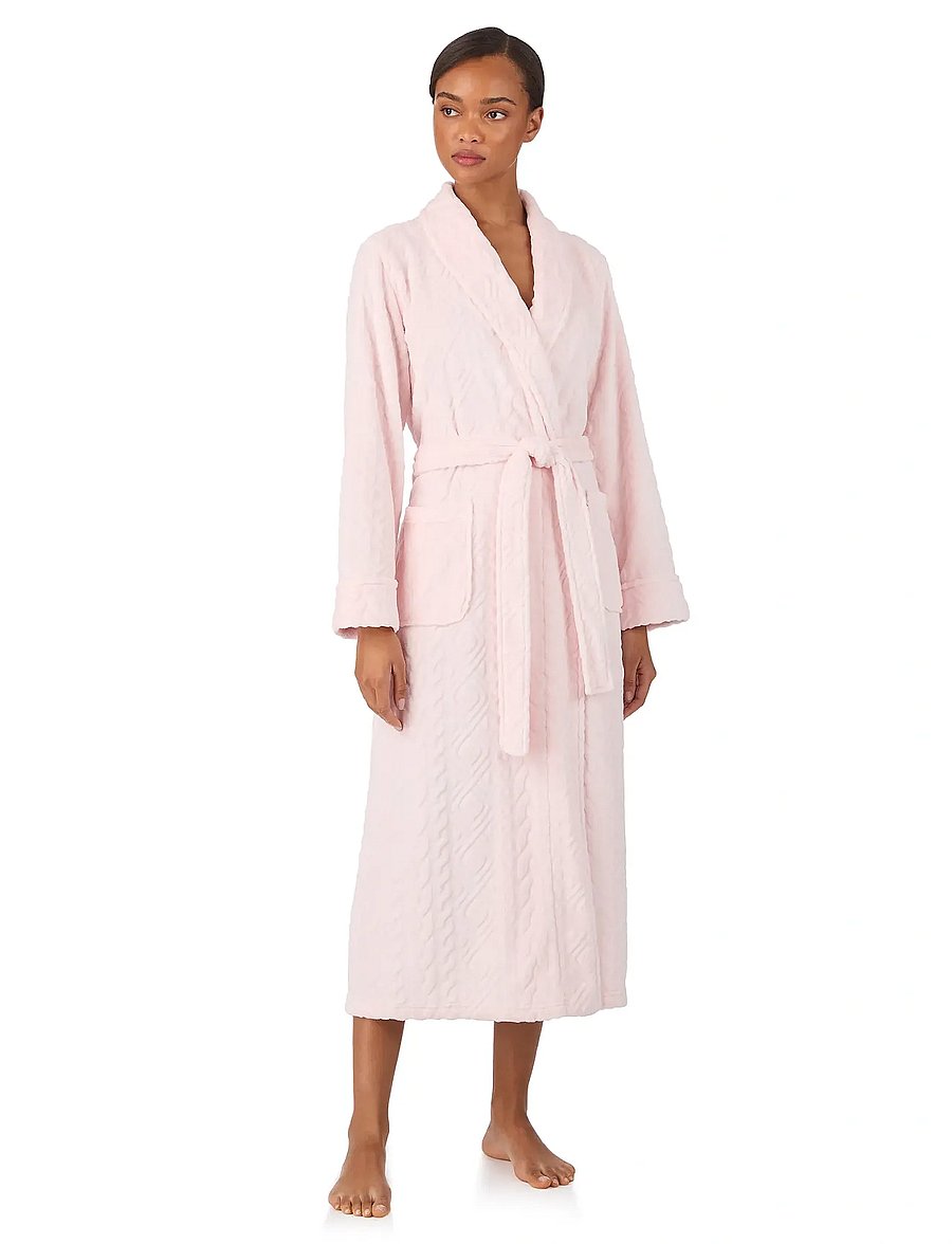 Lauren Ralph Lauren Homewear - LRL L/s shawl collar long robe - pink - 0