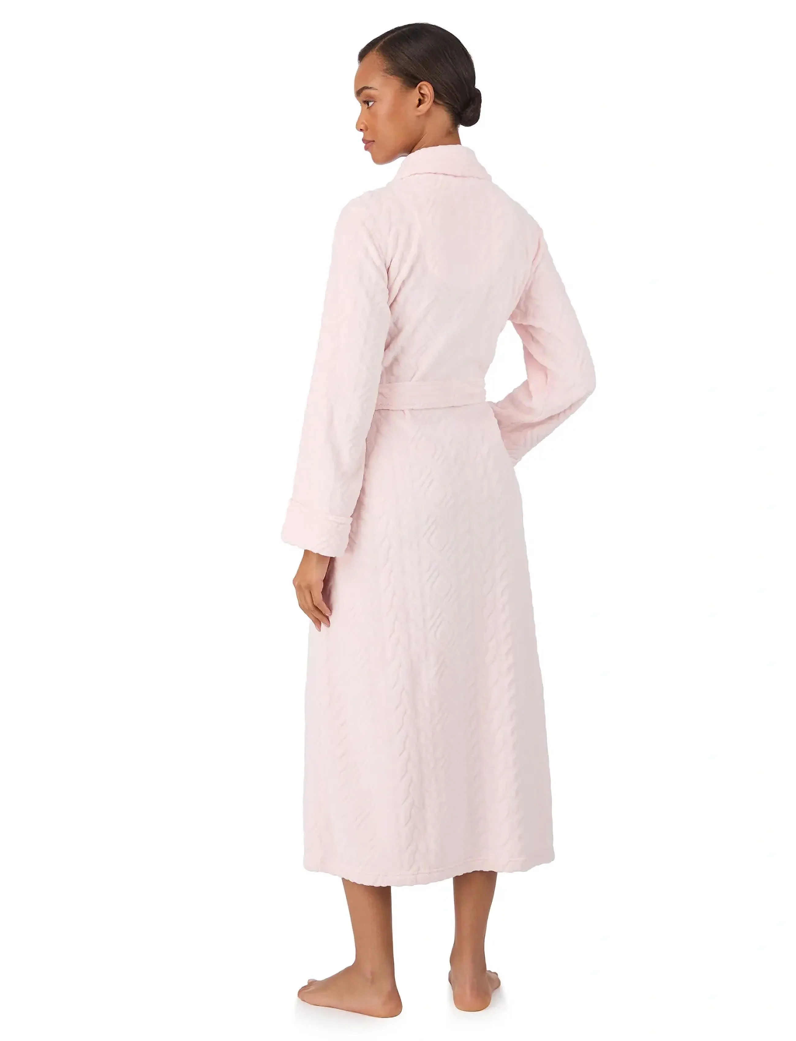 Lauren Ralph Lauren Homewear - LRL L/s shawl collar long robe - pink - 3