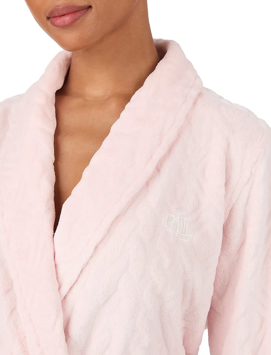 Lauren Ralph Lauren Homewear - LRL L/s shawl collar long robe - pink - 4