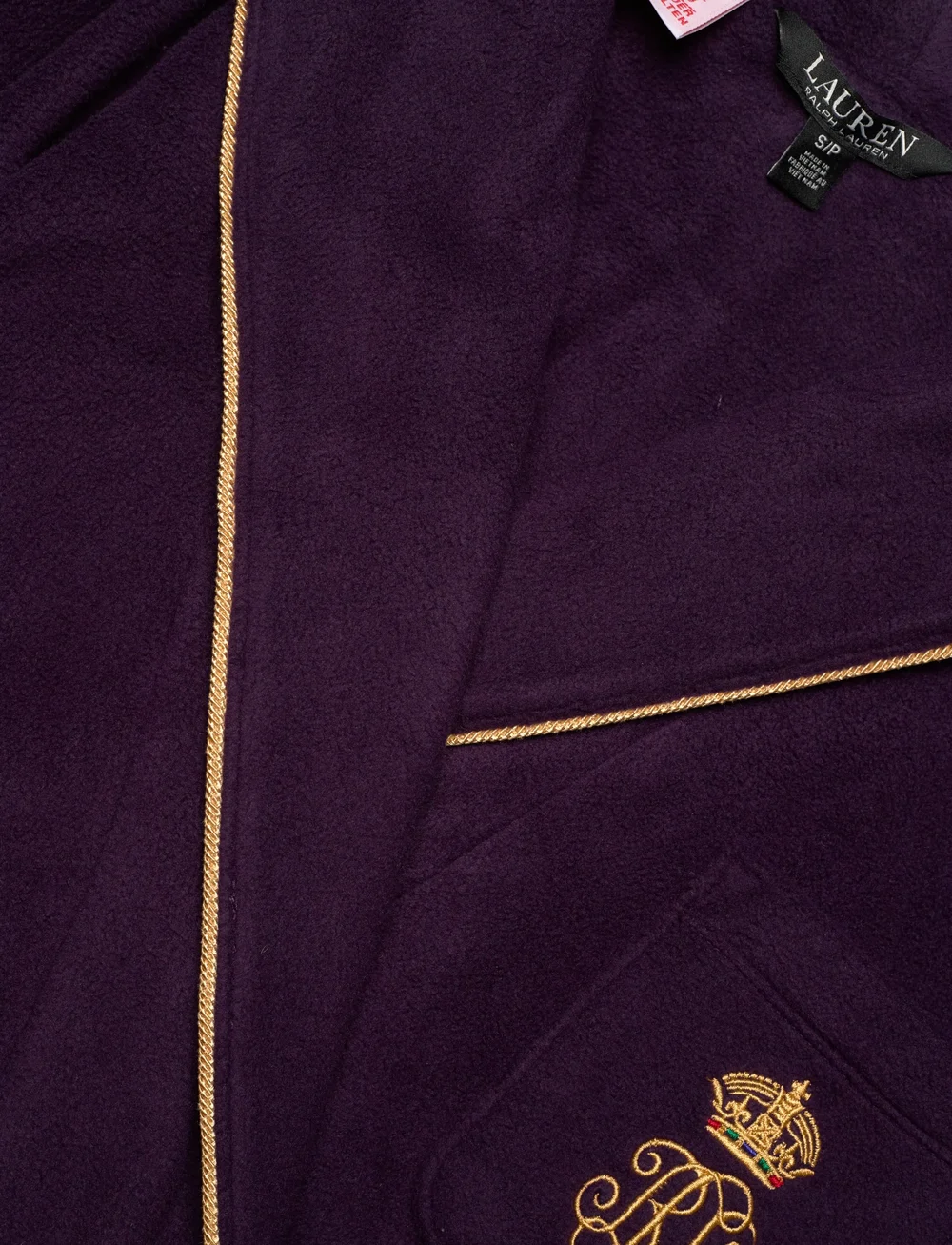 Lauren Ralph Lauren Homewear - LRL L/s shawl collar long robe - köp efter pris - aubergin - 5