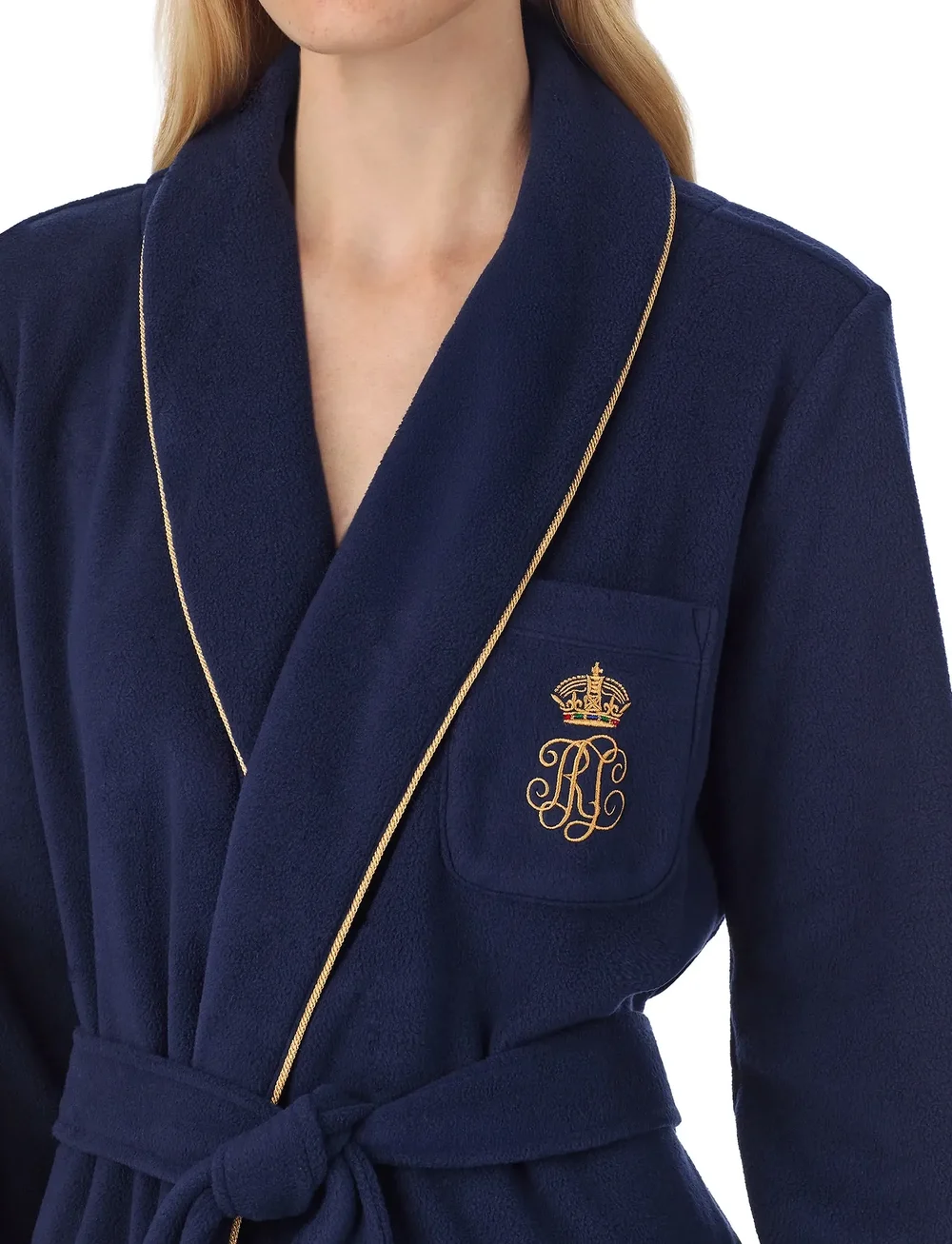 Lauren Ralph Lauren Homewear - LRL L/s shawl collar long robe - sov- & loungeplagg - navy - 4