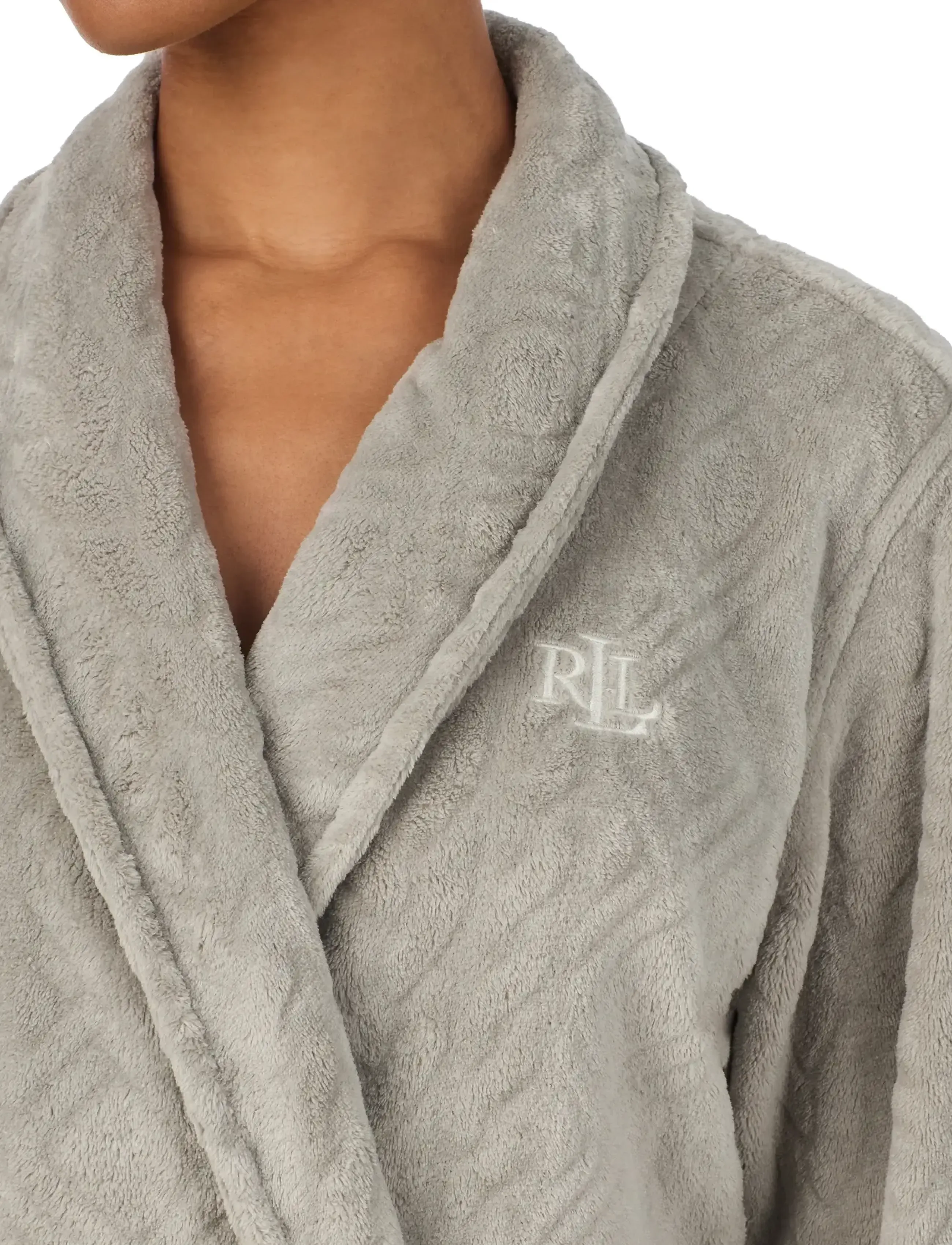 Lauren Ralph Lauren Homewear - LRL L/s shawl collar long robe - grey - 4