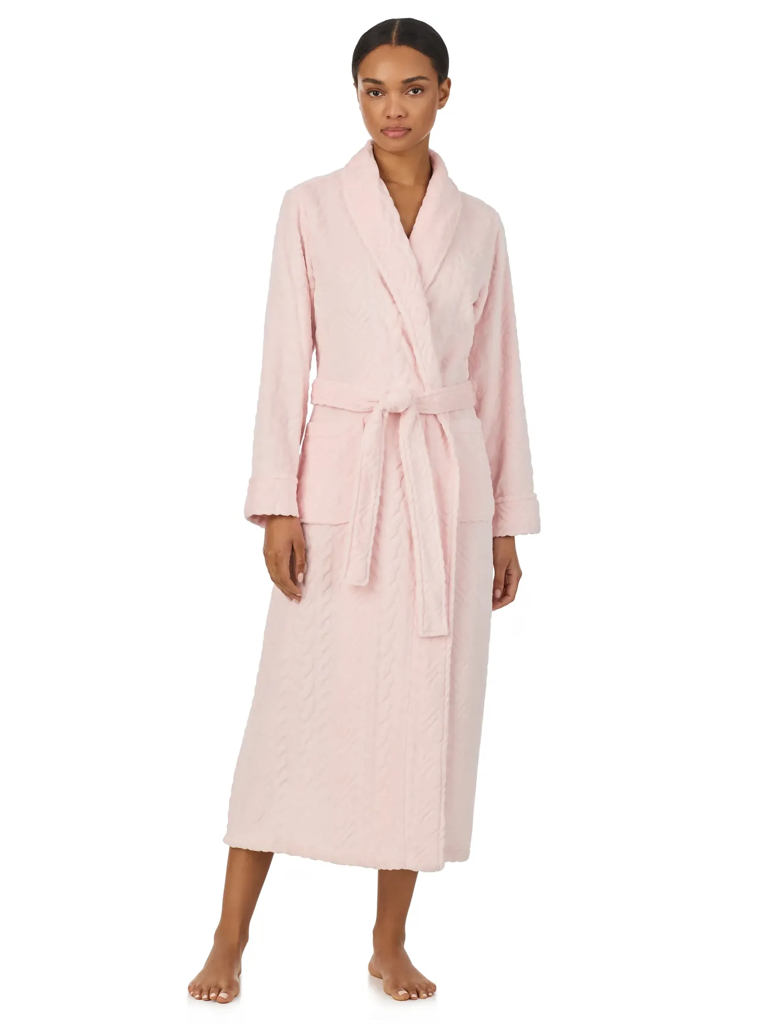 Lauren Ralph Lauren Homewear - LRL L/s shawl collar long robe - pink - 0