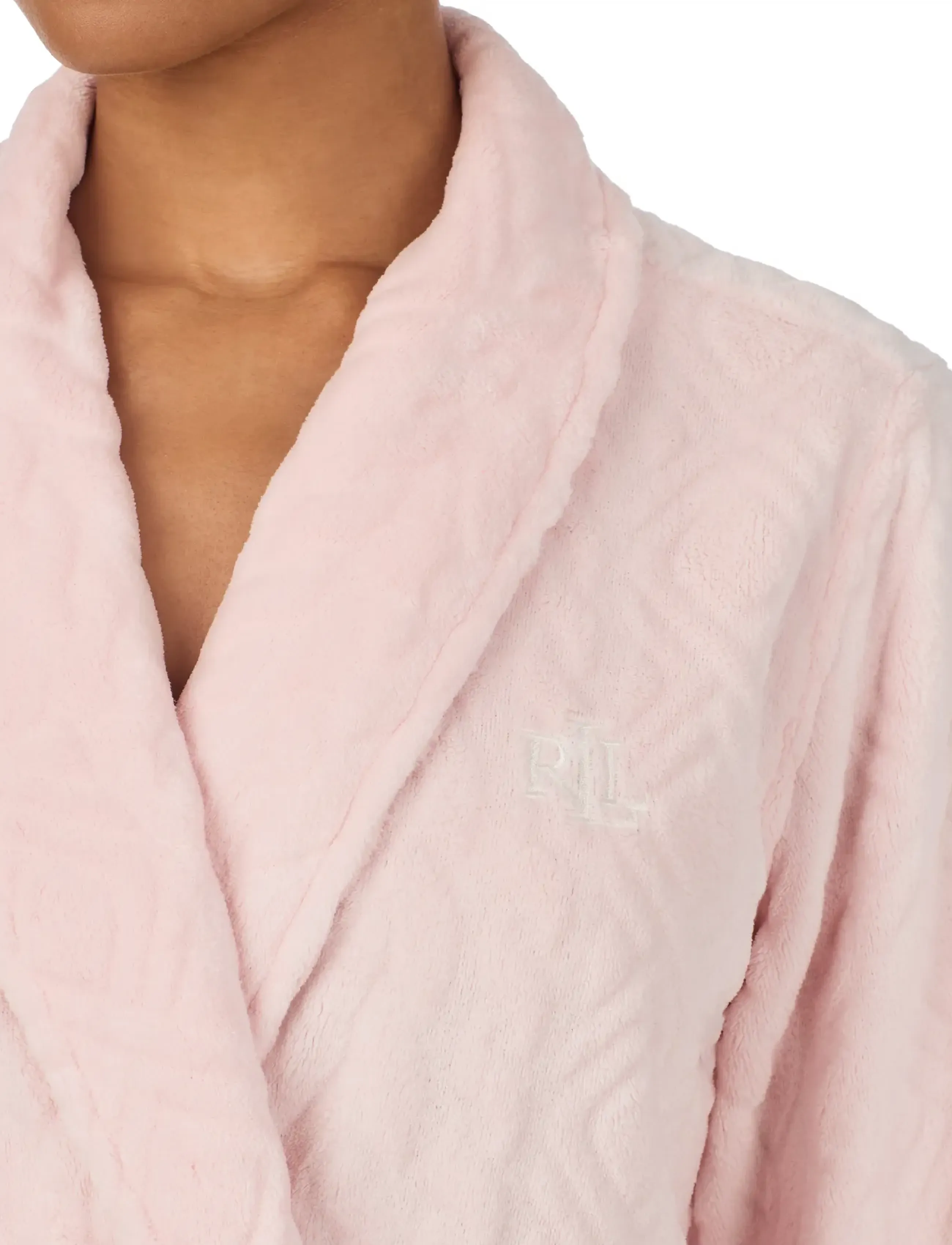 Lauren Ralph Lauren Homewear - LRL L/s shawl collar long robe - pink - 4