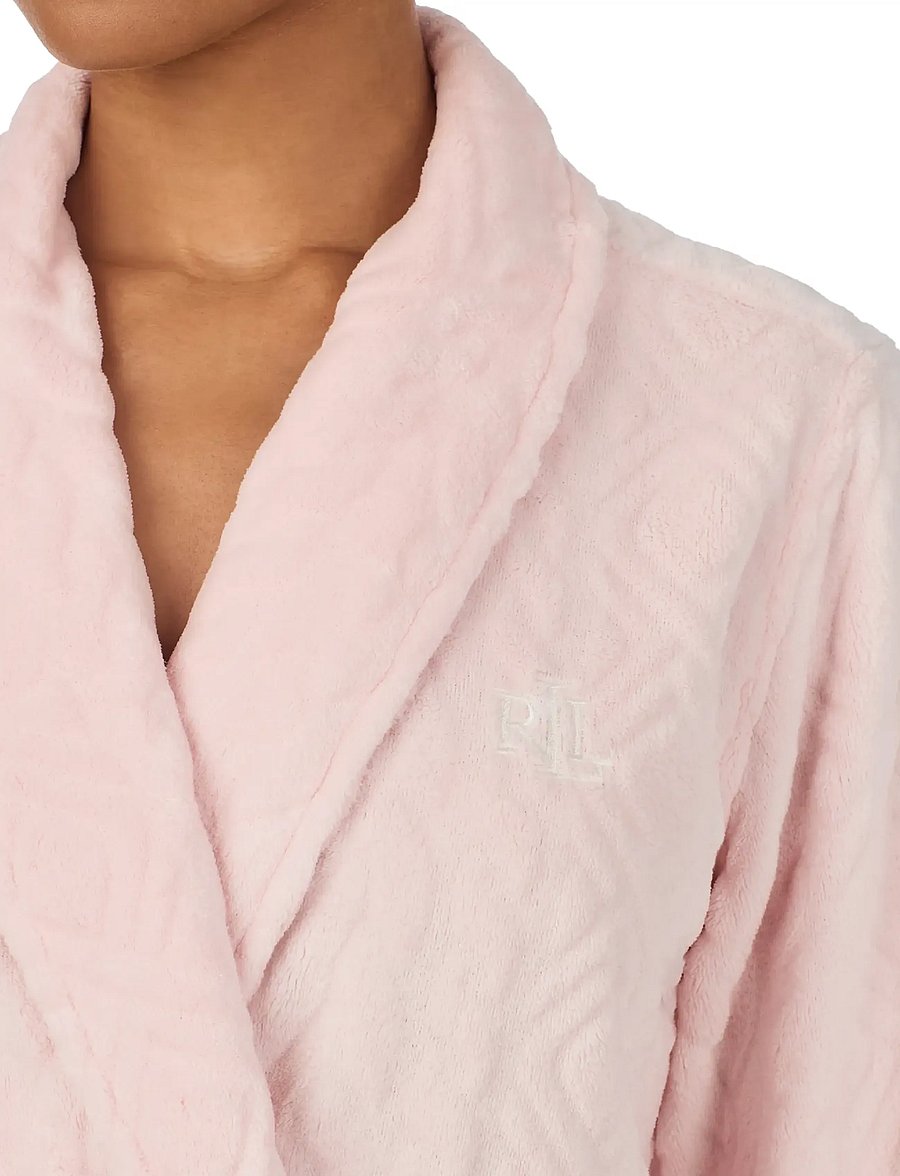 Lauren Ralph Lauren Homewear - LRL L/s shawl collar long robe - hommikumantlid - pink - 4