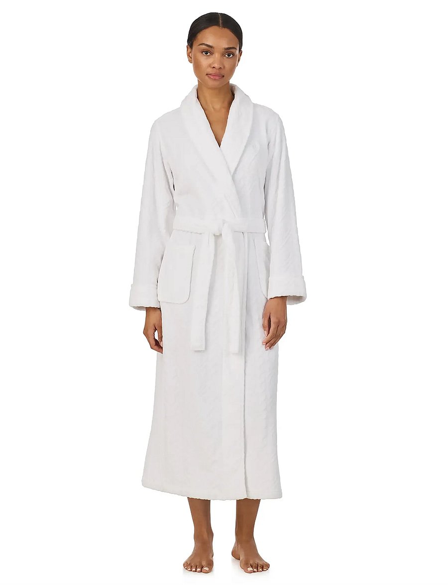 Lauren Ralph Lauren Homewear - LRL L/s shawl collar long robe - hommikumantlid - white - 0