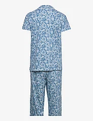 Lauren Ralph Lauren Homewear - LRL SH.SL.NOTCH COLLAR ANKLE PANT PJ SET - piżamy - dark blue print - 1