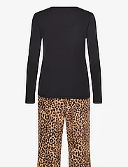 Lauren Ralph Lauren Homewear - LRL L/S KNIT TOP LONG FLEECE PANT PJ FOL - birthday gifts - leopard - 1
