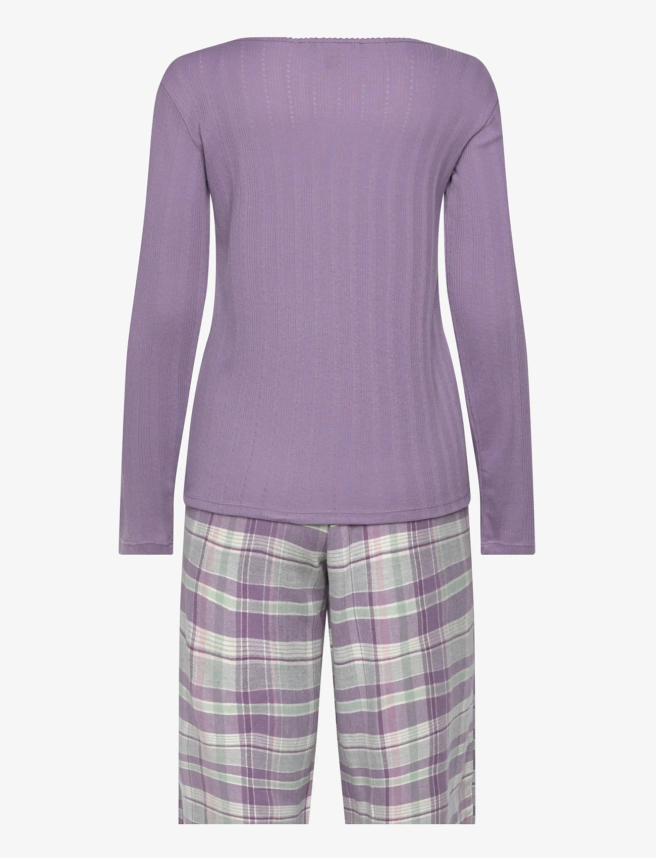 Lauren Ralph Lauren Homewear - LRL L/s Knit top long pant pj set - night & loungewear - multi plaid - 2