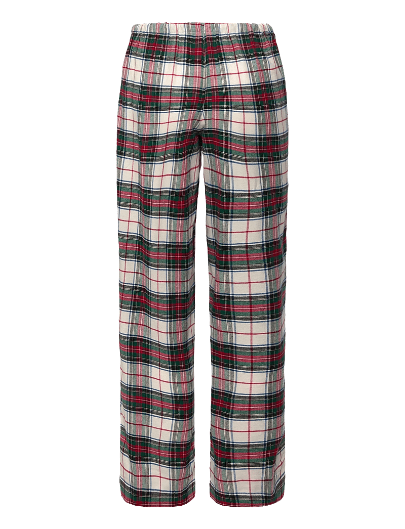 Lauren Ralph Lauren Homewear - LRL L/s knit top long pant pj set - weihnachts-pyjamas - cream plaid - 4