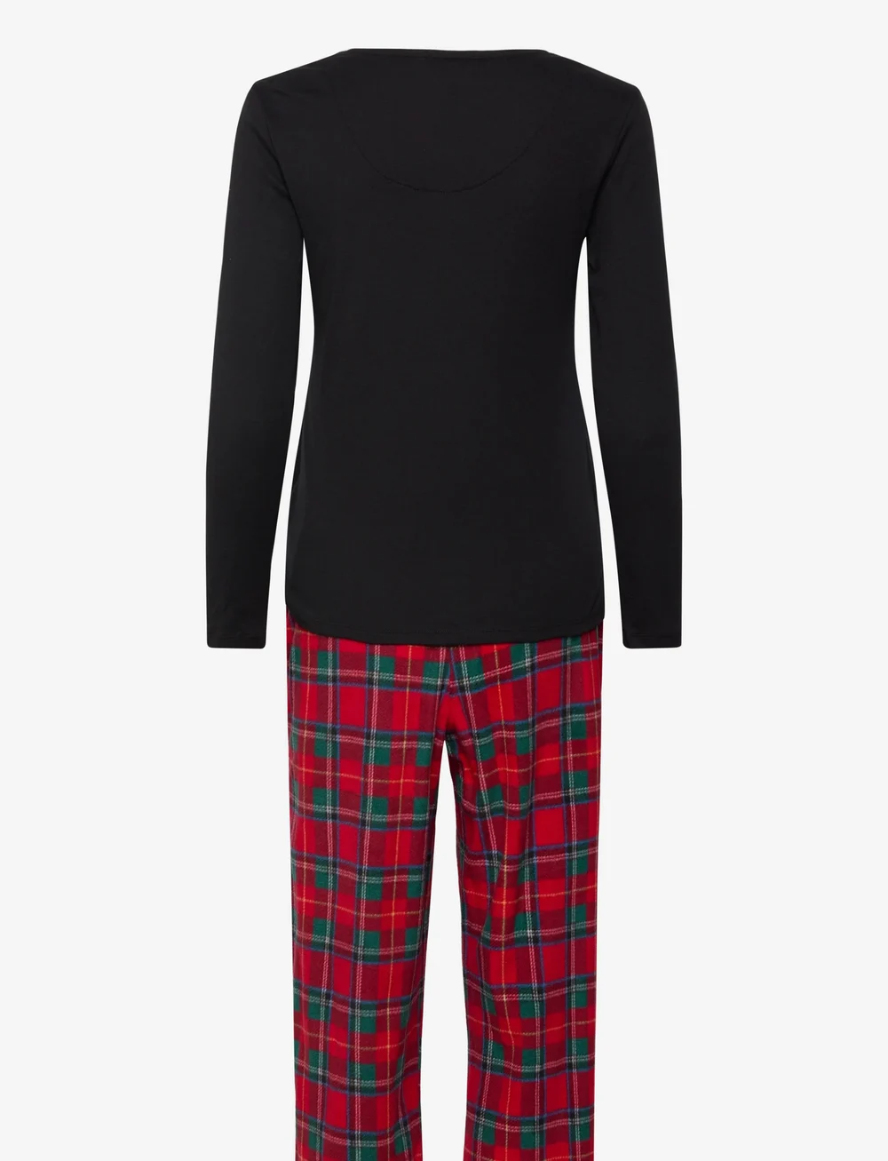 Lauren Ralph Lauren Homewear - LRL L/s crew neck knit top long pan - nachtwäsche & loungewear - red plaid - 2