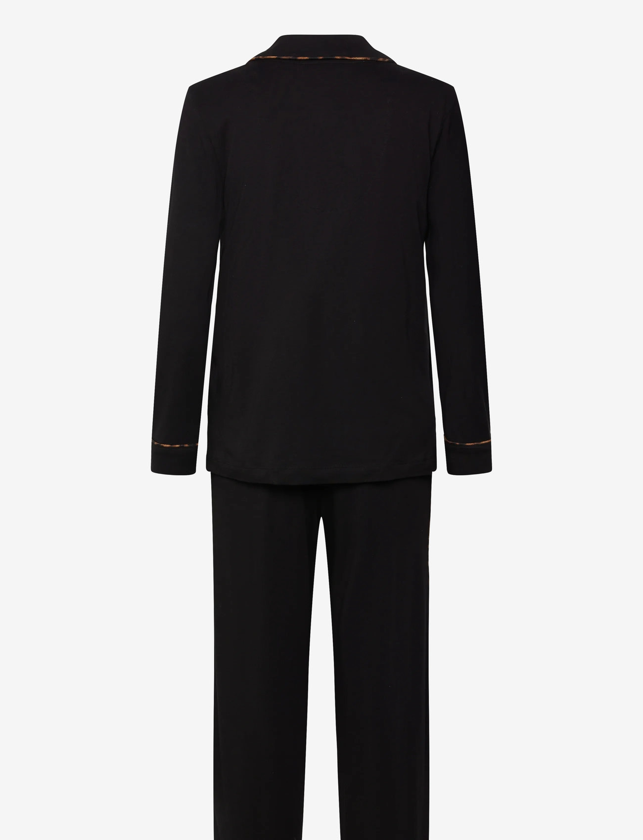 Lauren Ralph Lauren Homewear - LRL L/s notch collar long pant pj s - pyjamas - black - 2