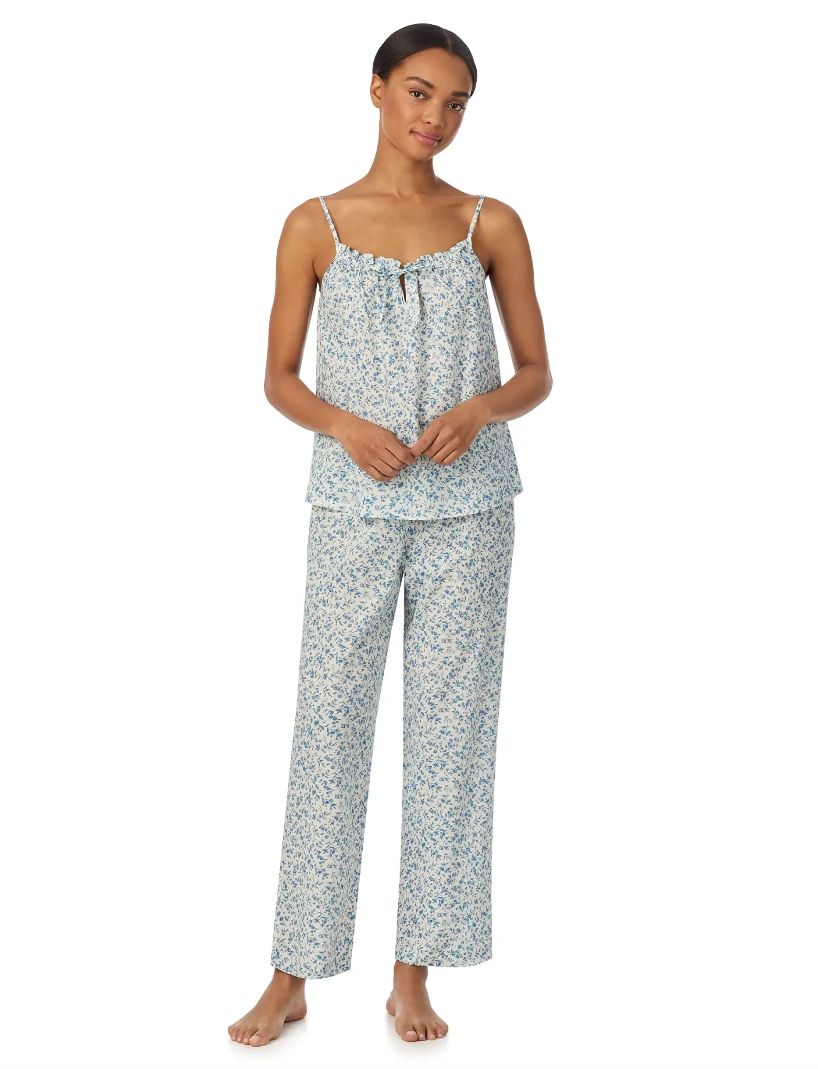 Lauren Ralph Homewear Lrl Sl.less Tunnel Nk Ankle Pant Pj, L, Night & Loungewear, Creme - Pyjamas (set), Frauen