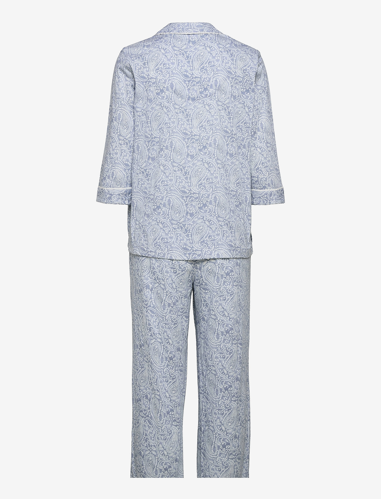Lauren Ralph Lauren Homewear - LRL HIS SHIRT LONG PANT PJ SET PINK STRIPE - blue paisley - 1
