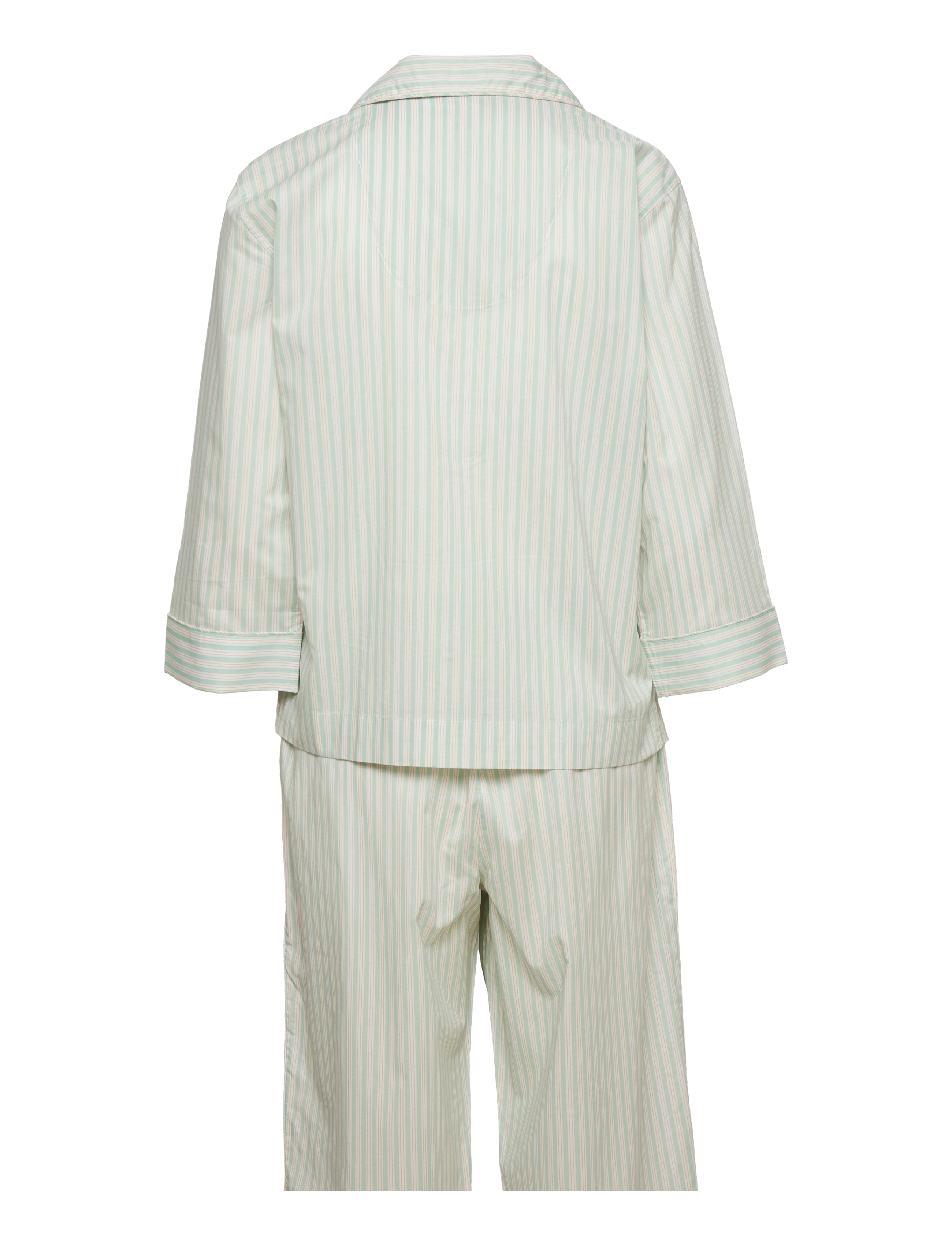 Lauren Ralph Lauren Homewear - LRL 3/4 SL NOTCH COLLAR CAPRI PANT PJ - mint stripe - 1
