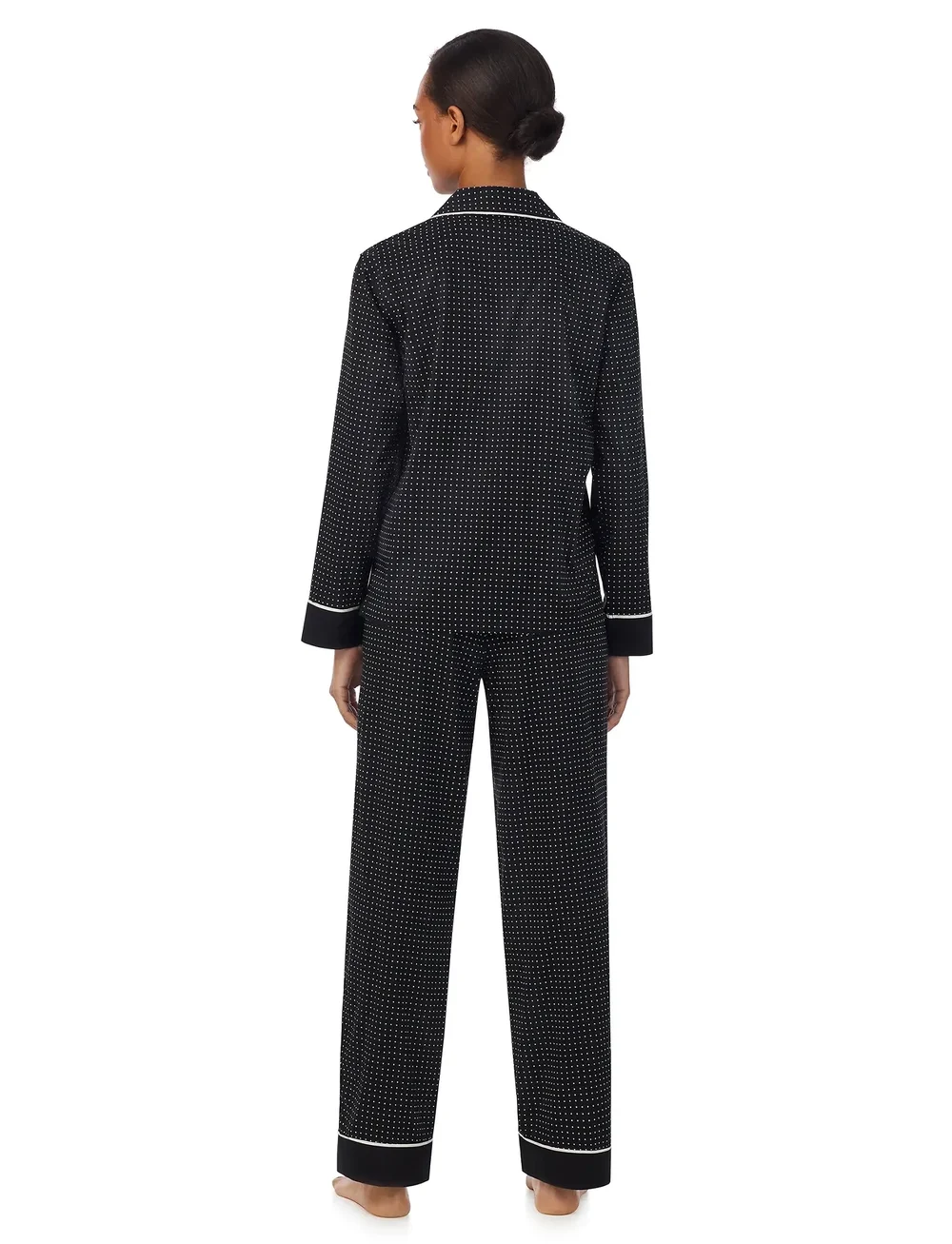 Lauren Ralph Lauren Homewear - LRL L/s Notch collar long pant pj s - sov- & loungeplagg - black dot - 5