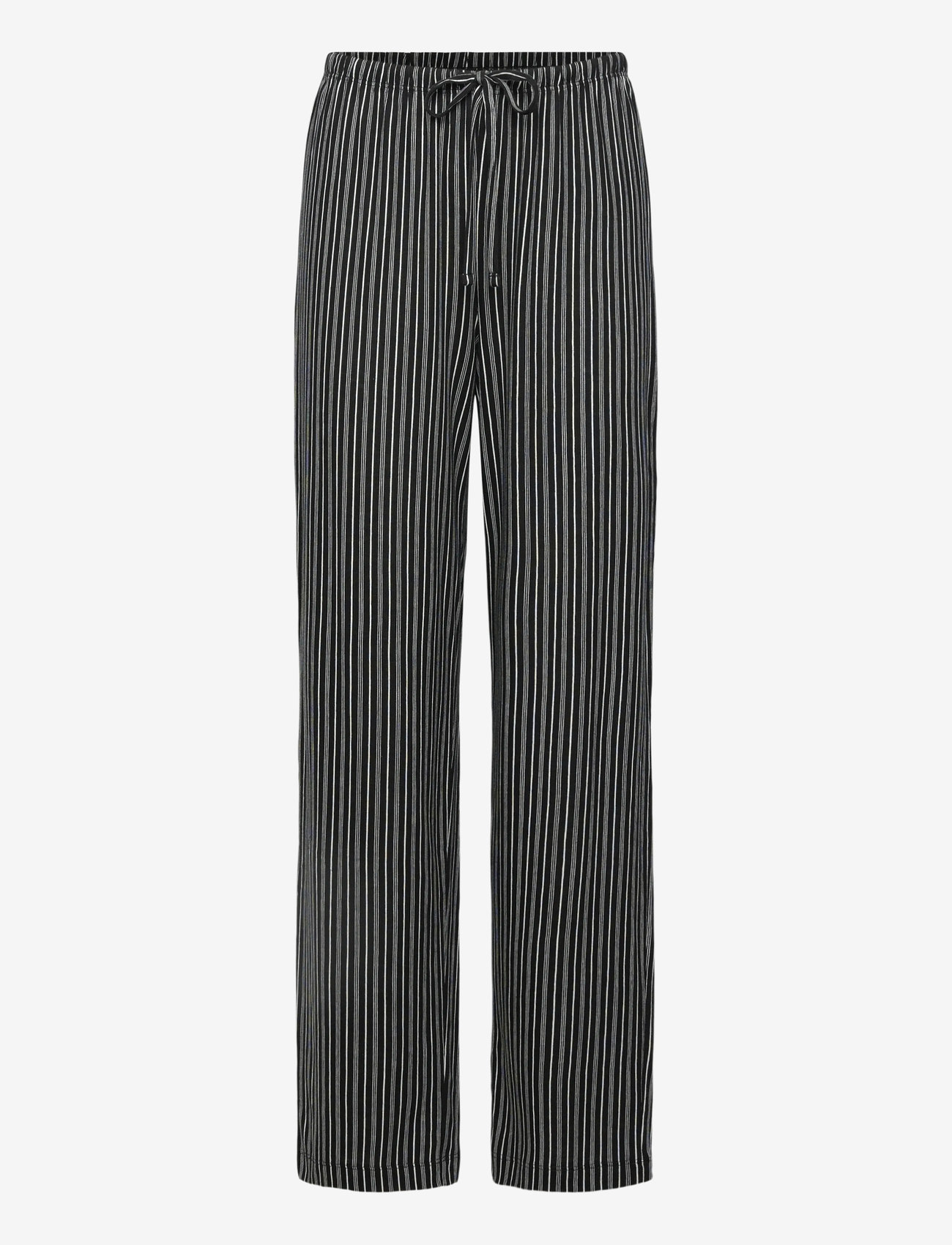 Lauren Ralph Lauren Homewear - LRL L/s Notch collar long pant pj s - jeansskjortor - black stripe - 3