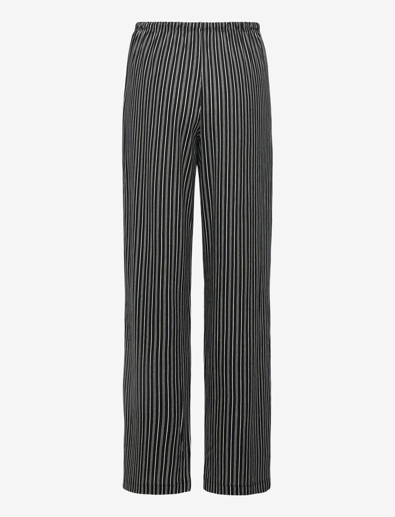 Lauren Ralph Lauren Homewear - LRL L/s Notch collar long pant pj s - jeansskjortor - black stripe - 4