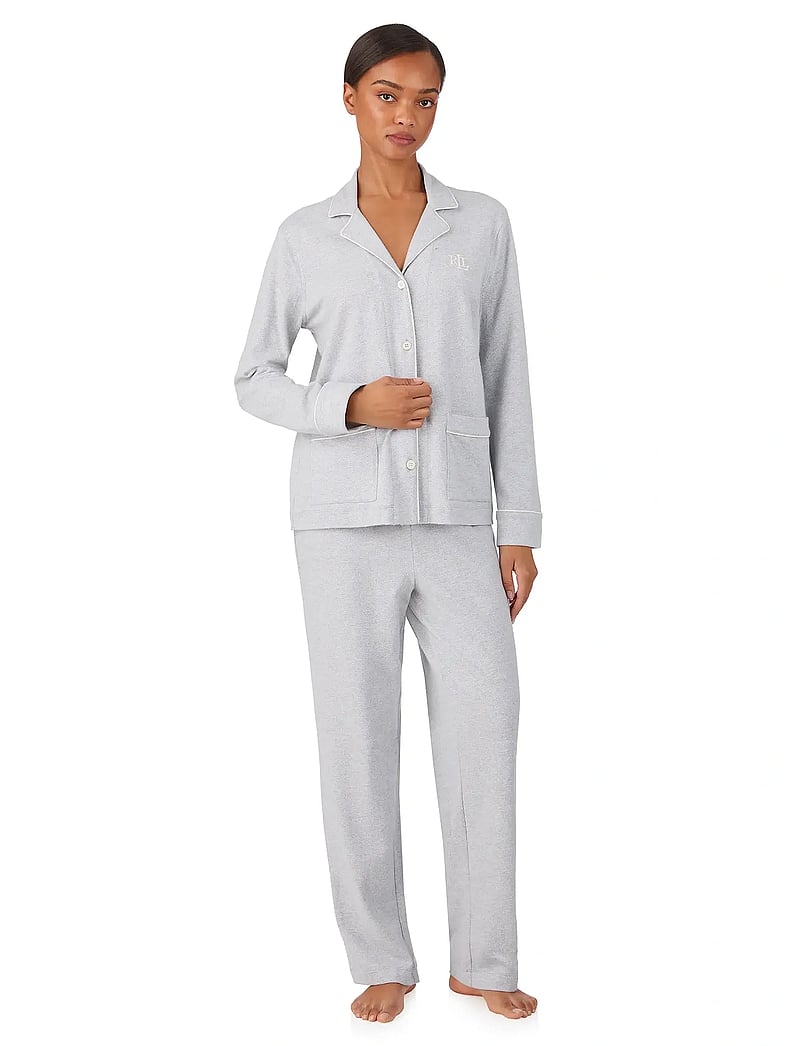 Lauren Ralph Lauren Homewear - LRL L/s Notch collar long pant pj s - sov- & loungeplagg - grey print - 0