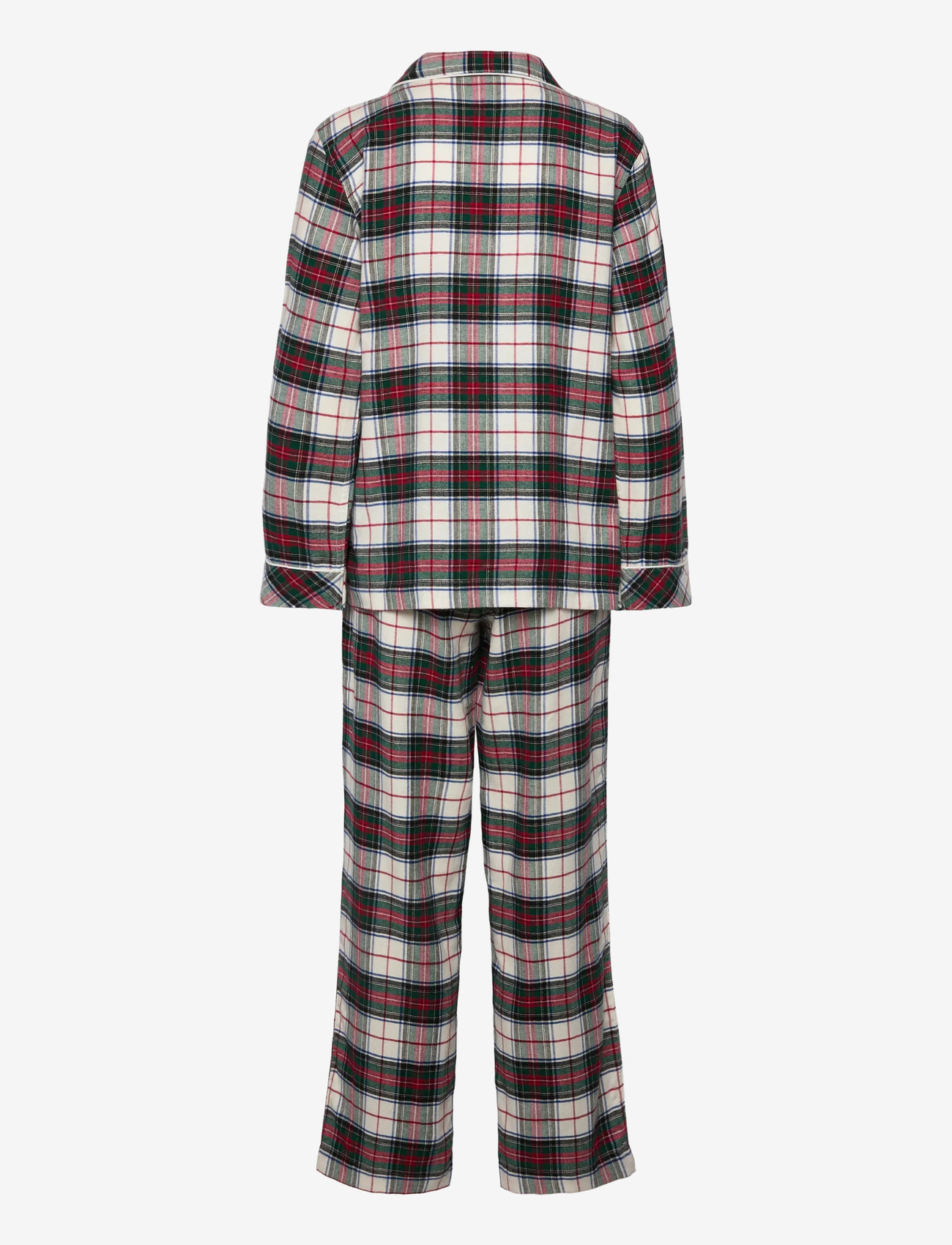 Lauren Ralph Lauren Homewear - LRL L/s Notch collar long pant pj s - weihnachts-pyjamas - cream plaid - 2
